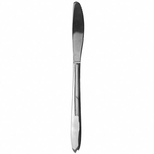 Dinner Knife: Sinclair, 18/0, Stainless Steel, 8 7/8 in Overall Lg, Silver
