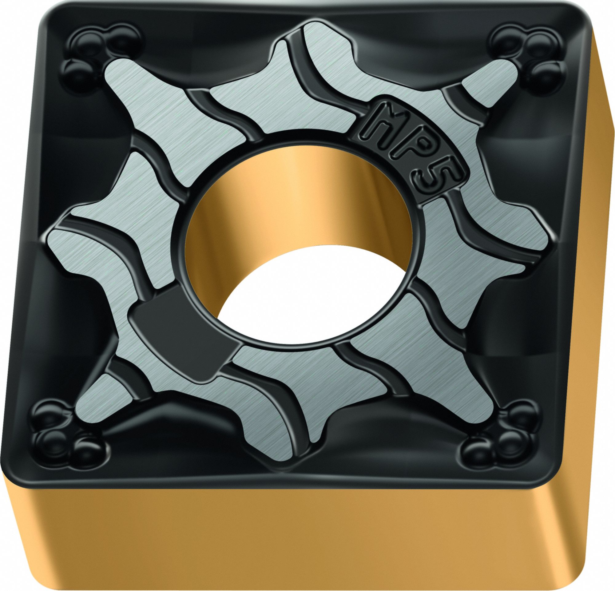 Square Turning Insert: 1/2 in Inscribed Circle, WPP20G, Neutral, 3/100 in Corner Radius