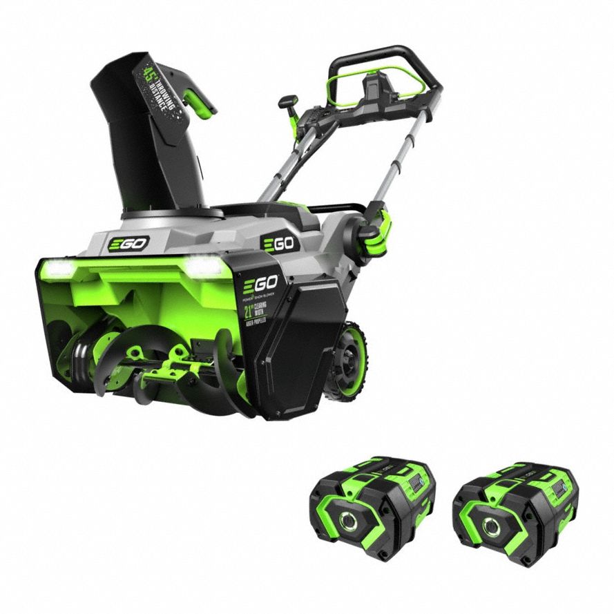 Cordless Walk-Behind Snow Blower Kit: 180° Chute Turning Radius, Cordless, Remote, 7.5 Ah