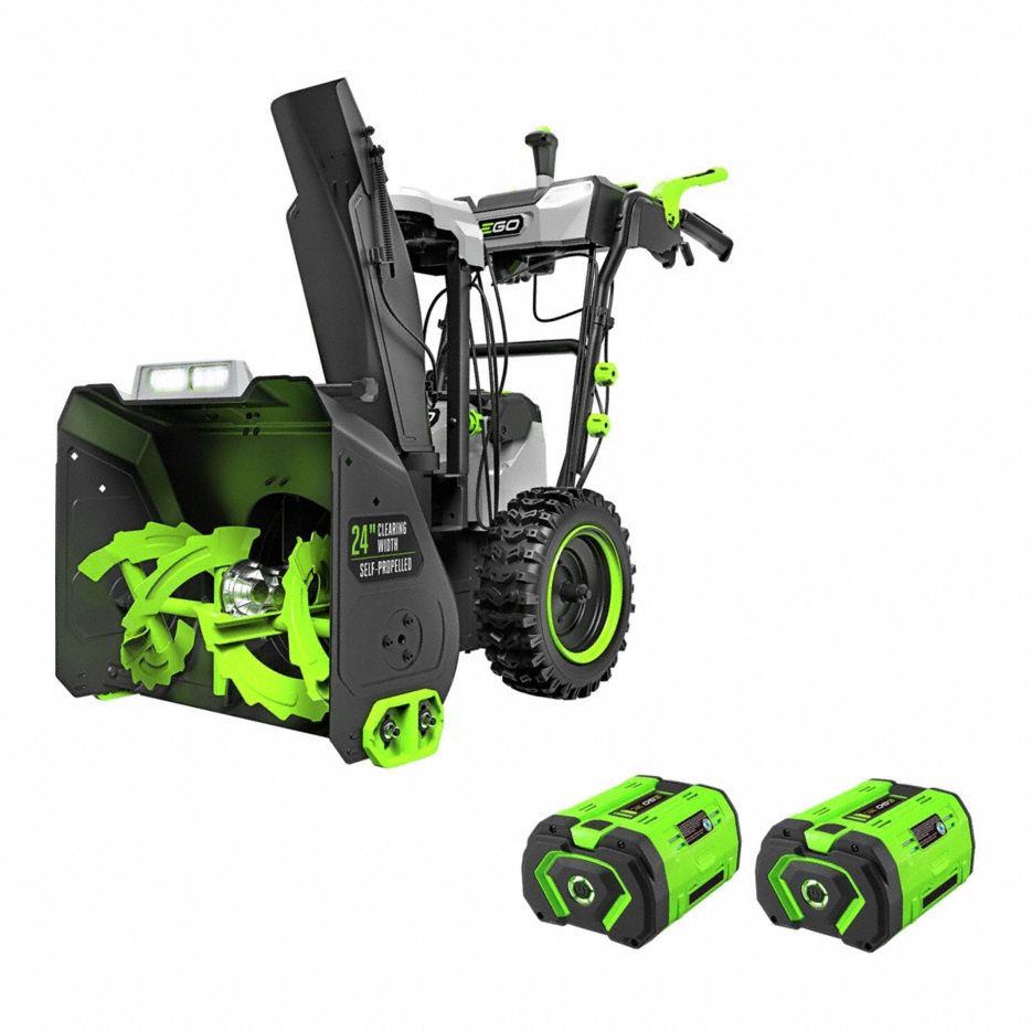 Cordless Walk-Behind Snow Blower Kit: 200° Chute Turning Radius, Cordless, Remote, 10.0 Ah