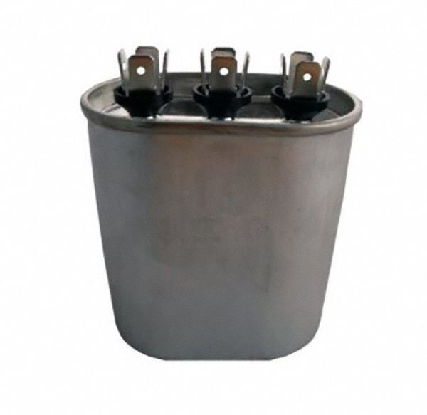 OVAL DUAL RUN CAPACITOR,METAL