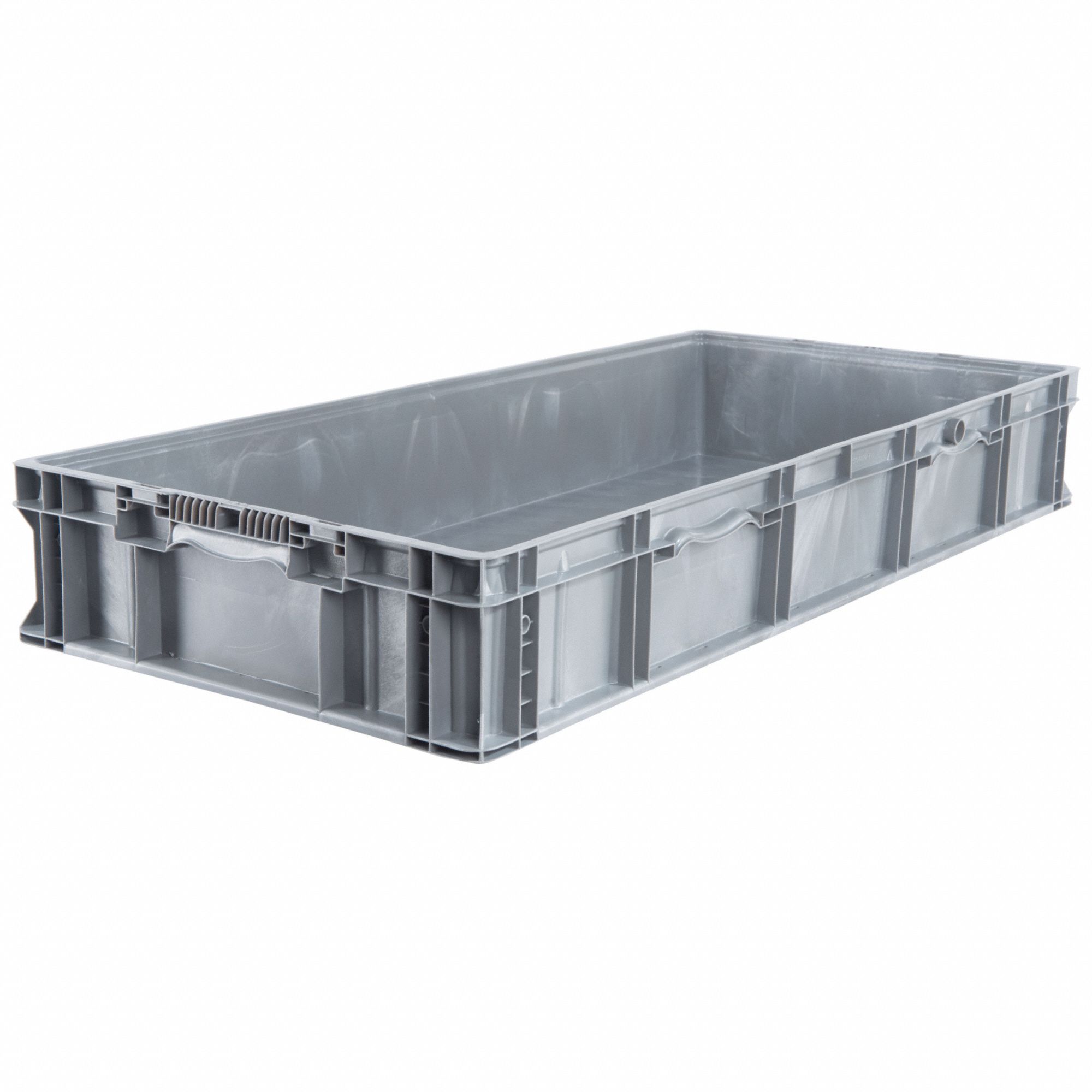 Global Industrial™ Solid Straight Wall Container,  23-3/4Lx15-3/4Wx8-1/4H, Gray - Pkg Qty 4