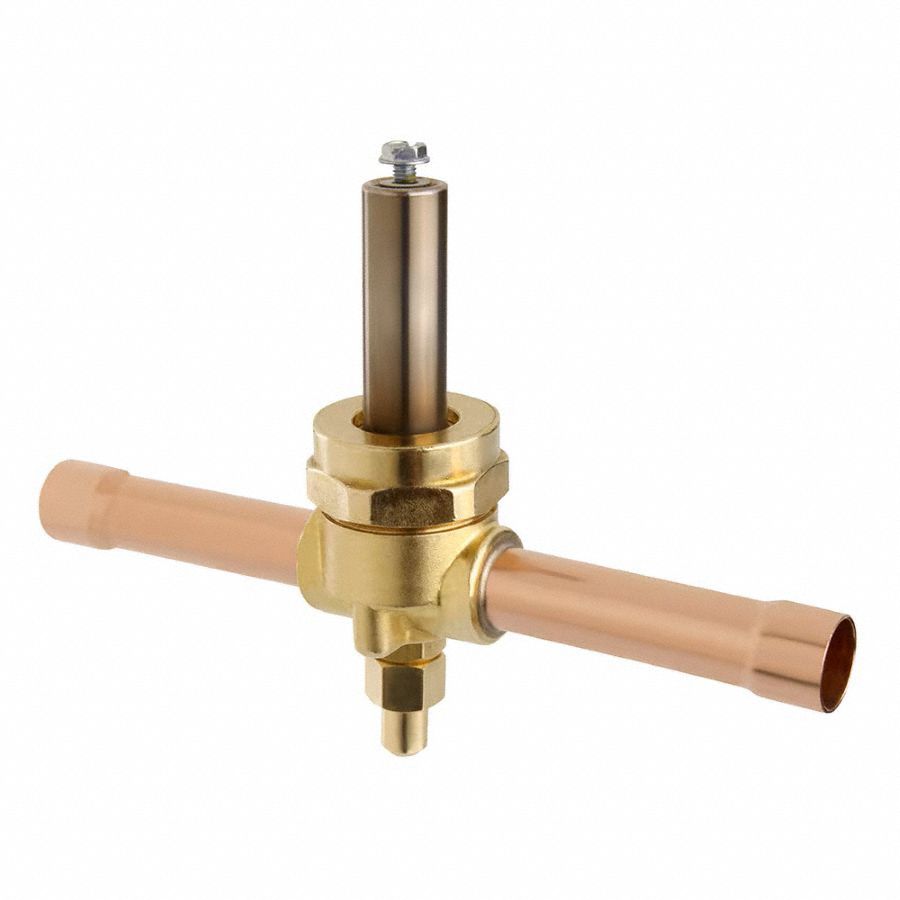 Refrigerant Solenoid Valve: 1/4 in Female Sweat, 0.2 in Port Size, Normally Closed, 2-Way