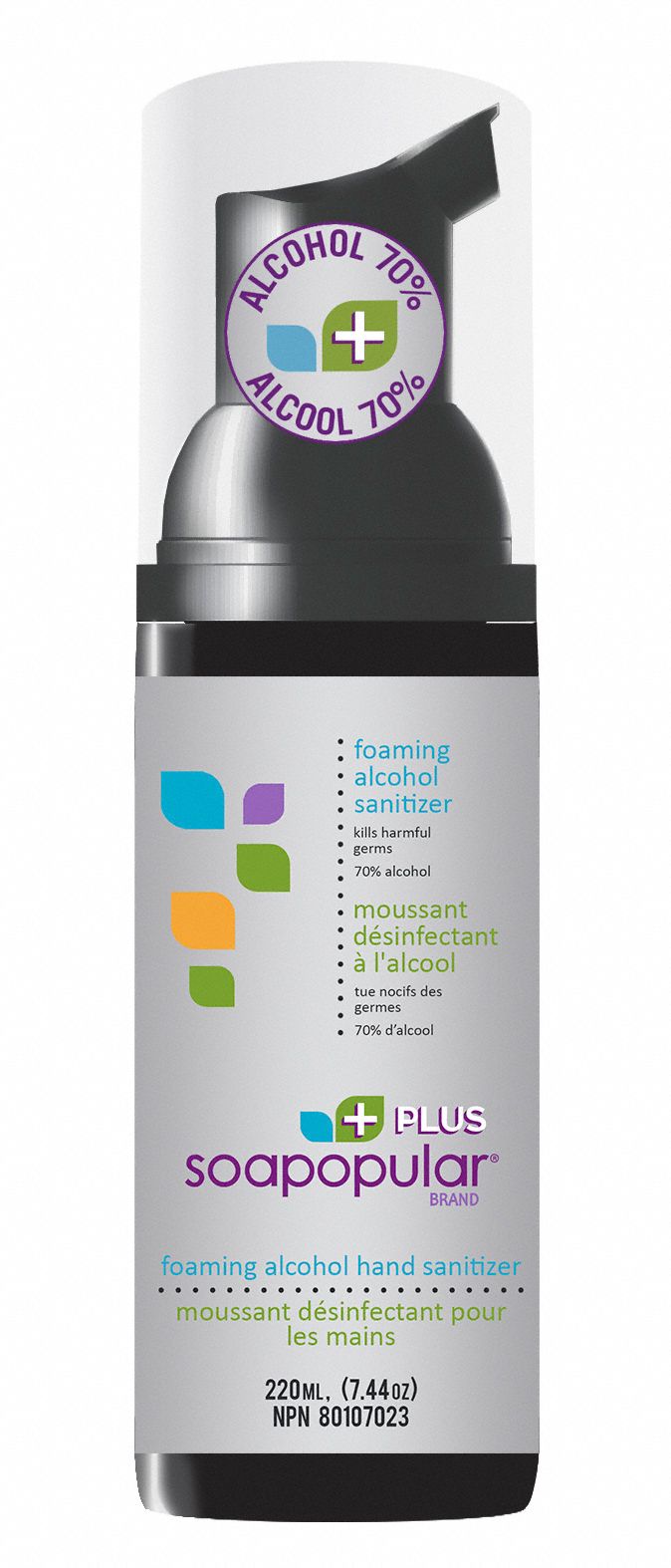 DESINFECTANT BASE ALCOOL MOUSSANT,220 ML