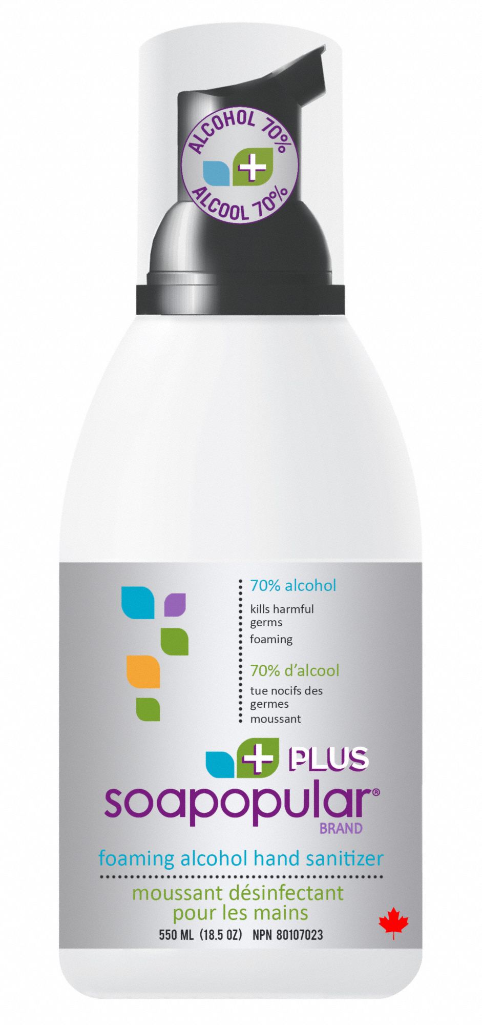 DESINFECTANT BASE ALCOOL MOUSSANT,550 ML
