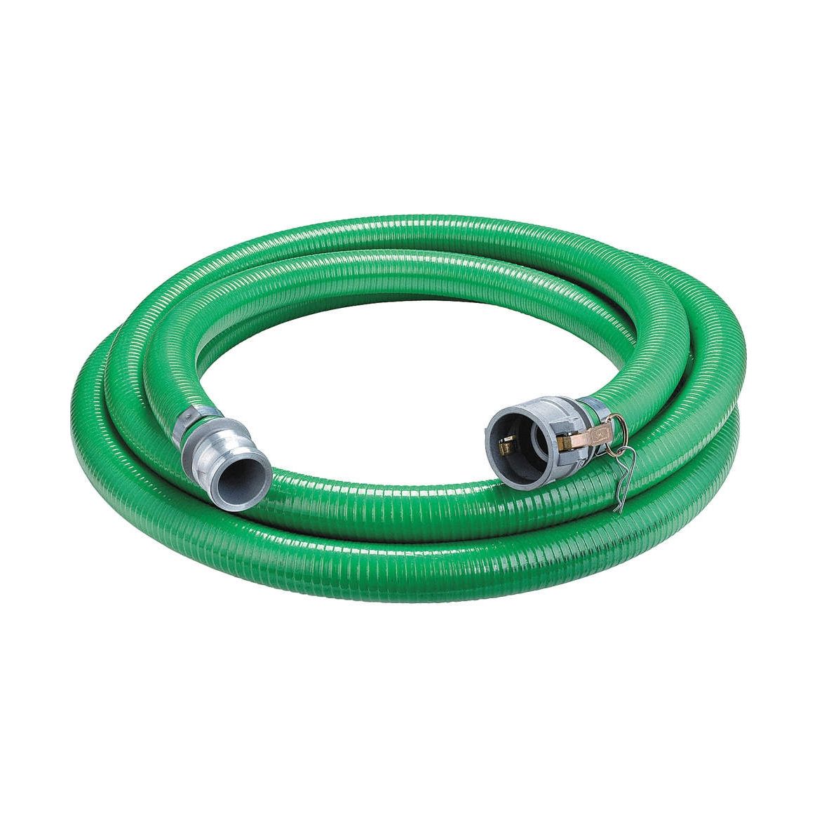 Suction and Discharge Hose: 6 in Hose Inside Dia., 45 psi, Green, 6 in x 6 in Fitting Size