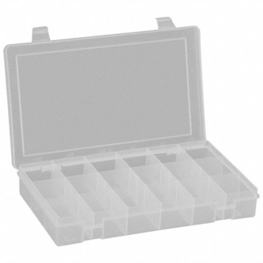 DURHAM MFG, 10 7/8 in x 1 3/4 in, Clear, Compartment Box - 15V204|SP18 ...