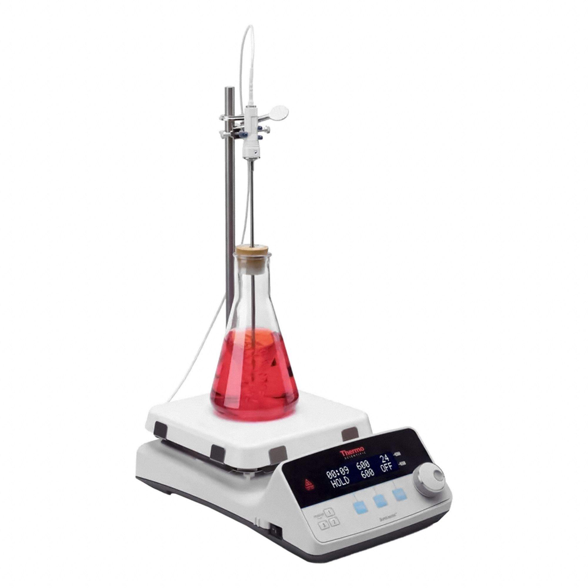 Hot Plate Stirrer: 1 Positions, 7 1/4 in Plate Wd, 7 1/4 in Plate Lg, Rectangular