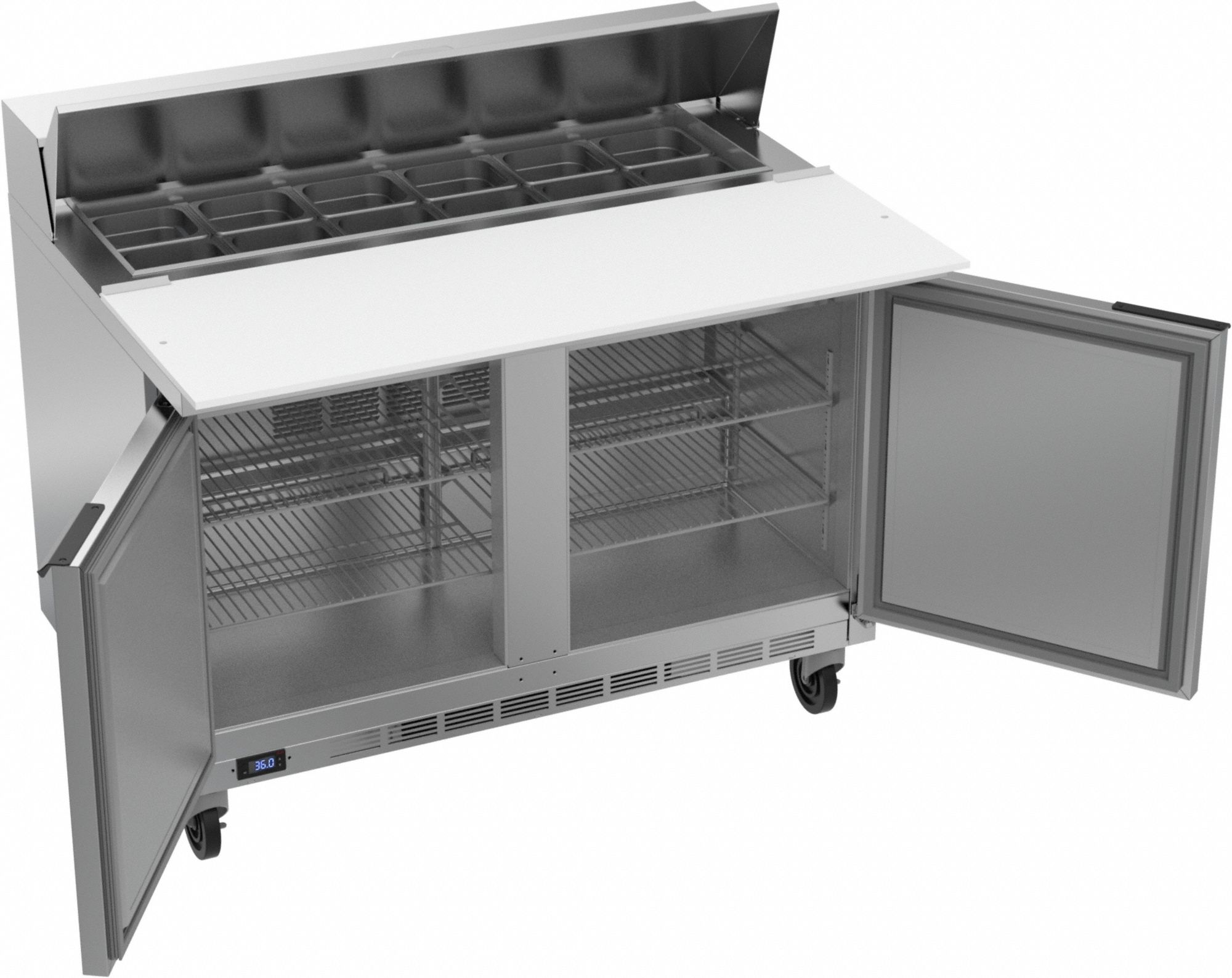 Refrigerator: Silver, 13 cu ft, 45 1/4 in Ht, 38 3/8 in Dp, Yes Energy Star Compliant