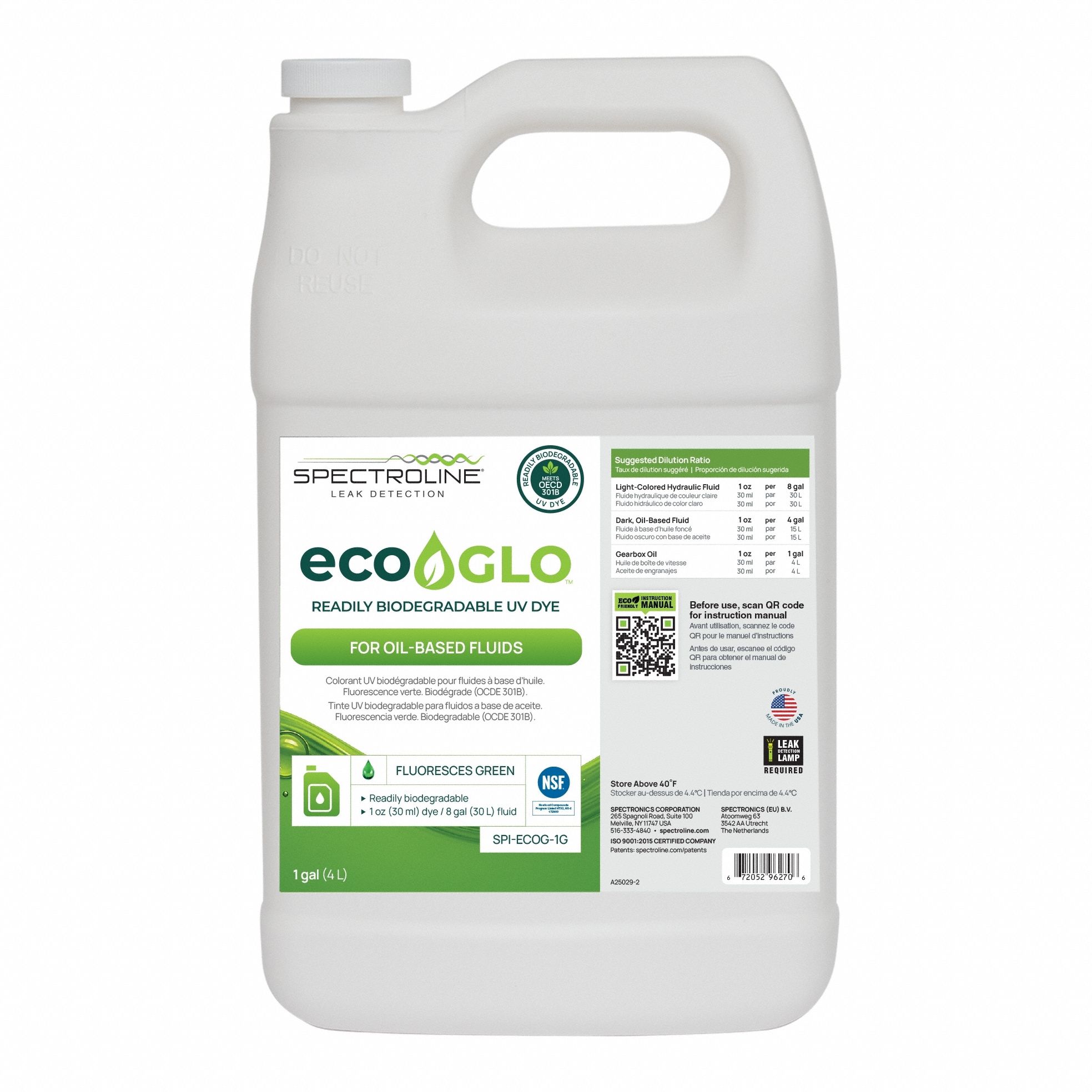 ECO-GLO 1 gal Pail Green Dye