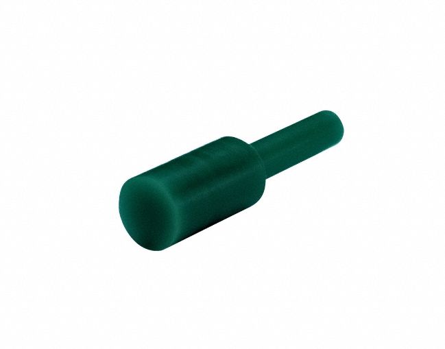 Ultrabake Silicone Pull: Silicone, For 0.0625 in Hole, Light Green, 0.612 in Plug Lg, 100 PK