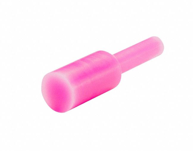 Ultrabake Silicone Pull: Silicone, For 0.125 in Hole, Pink, 0.65 in Plug Lg, 100 PK