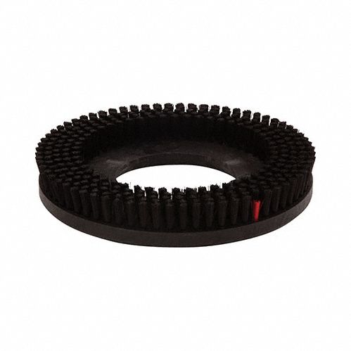 Floor Machine Brush: Round, 11 in Brush Dia, For Machine Size 11 in, Polypropylene, Black