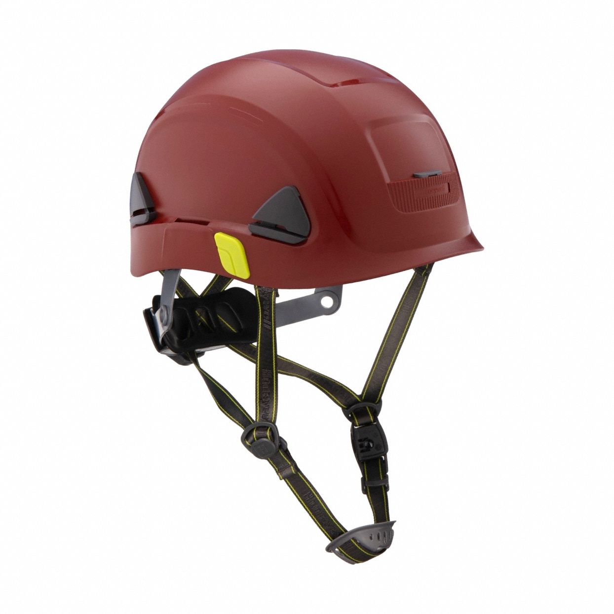 Climbing Helmet: Brown, No Graphics, Ratchet (8-Point), Ratchet, Polyethylene, Side-Slots