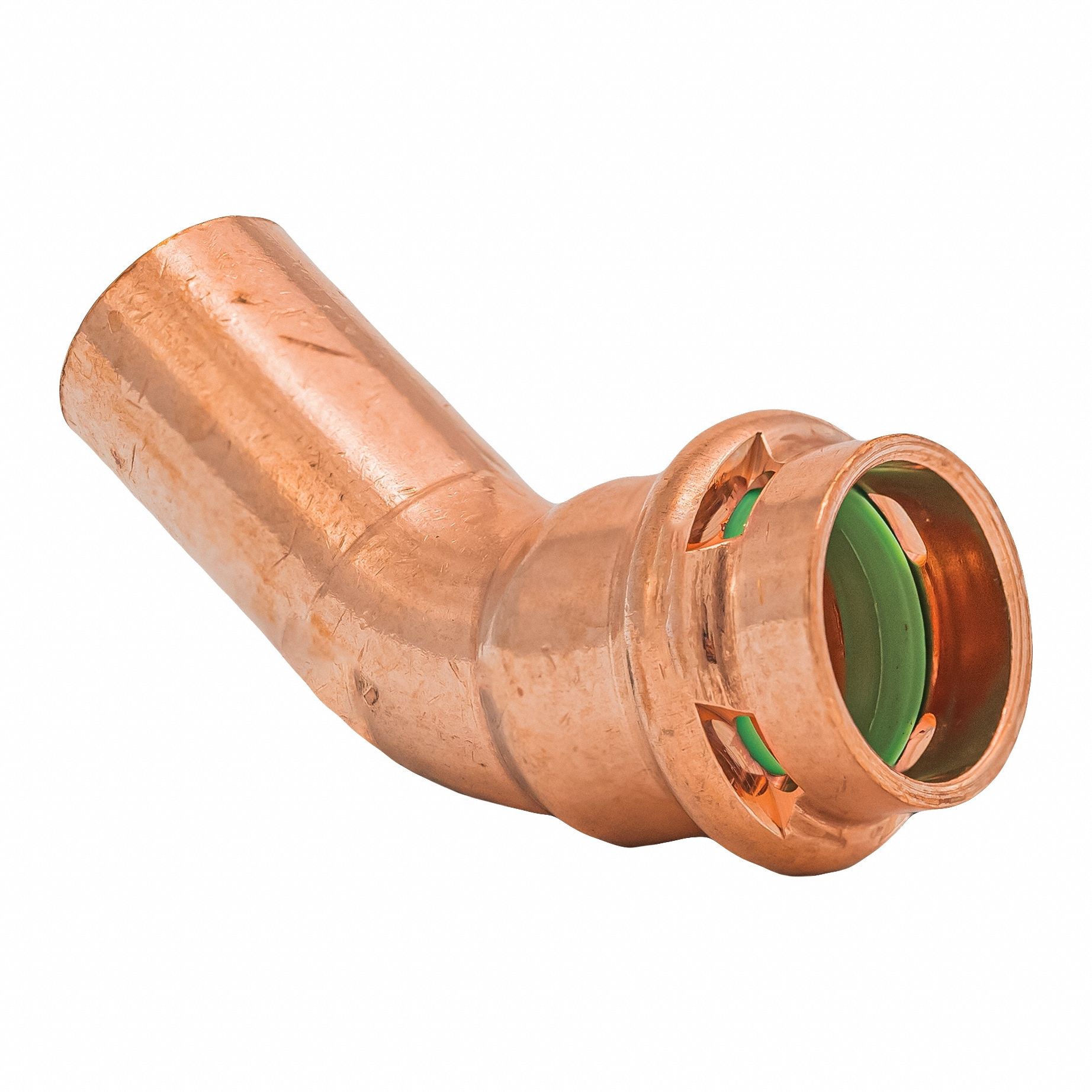 Press Copper 45-Degree Elbow: 1/2 in CTS x 1/2 in CTS size, FTG x Press-fit