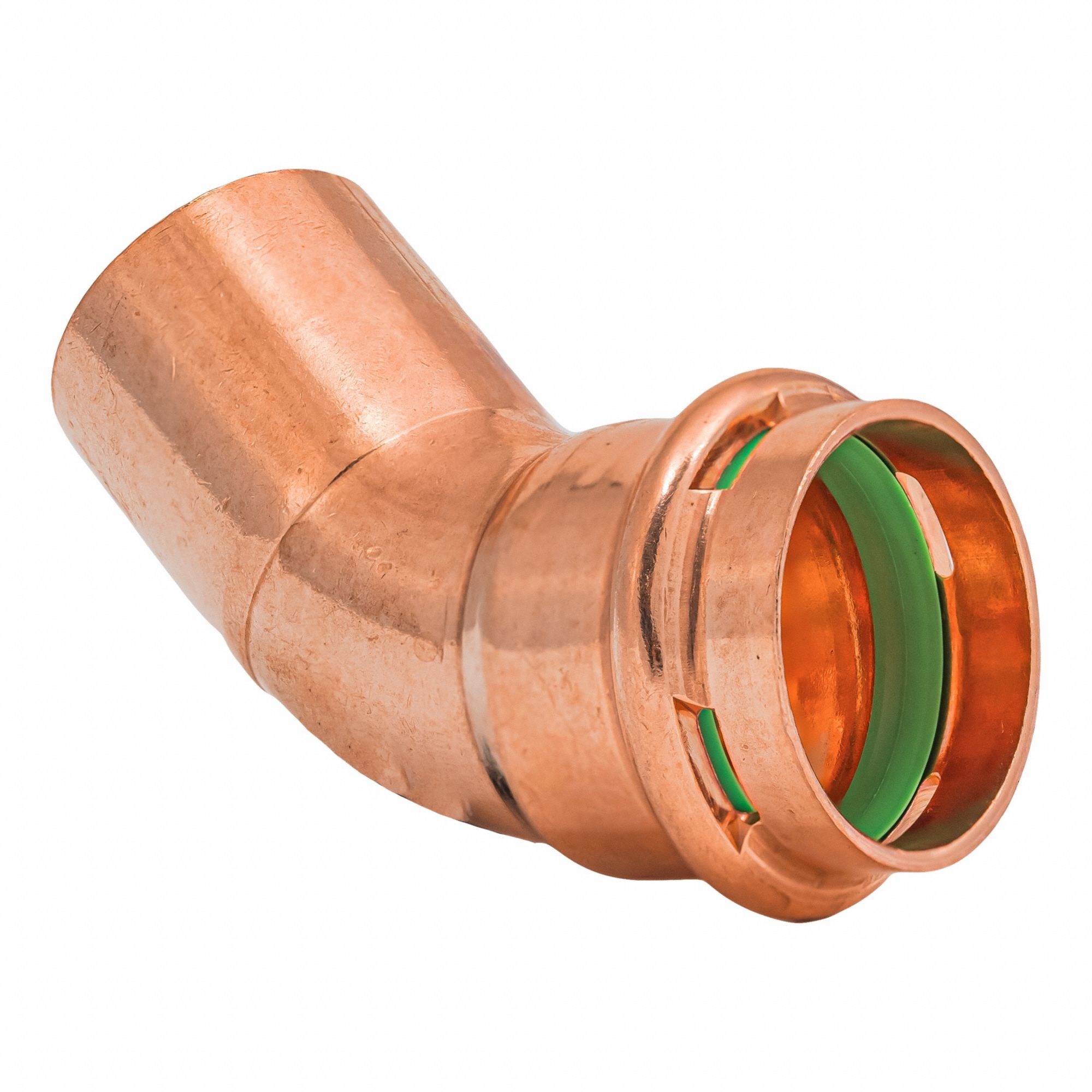 Press Copper 45-Degree Elbow: 1 in CTS x 1 in CTS size, FTG x Press-fit