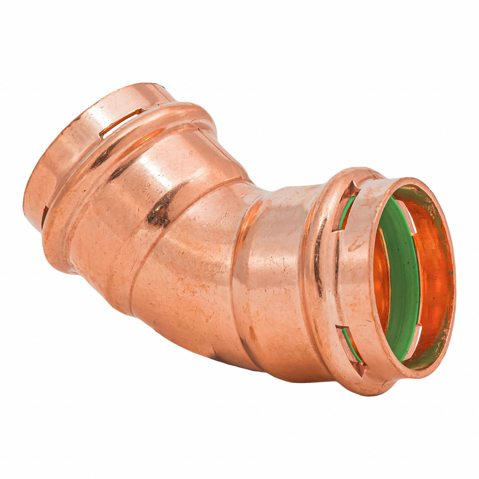 Press Copper 45-Degree Elbow: 1 1/4 in CTS x 1 1/4 in CTS size, Copper