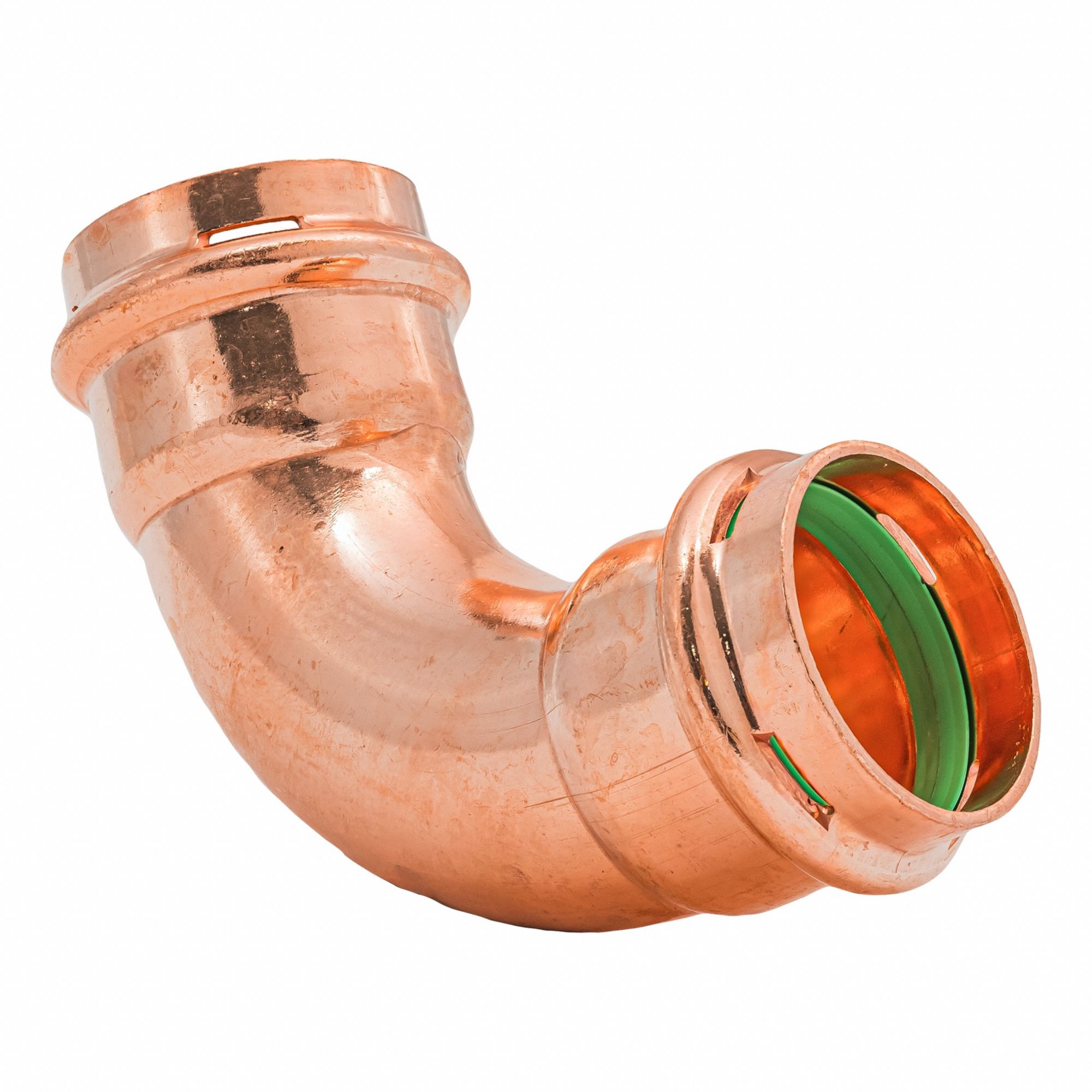 Press Copper 90-Degree Elbow: 1 1/2 in CTS x 1 1/2 in CTS size, Copper