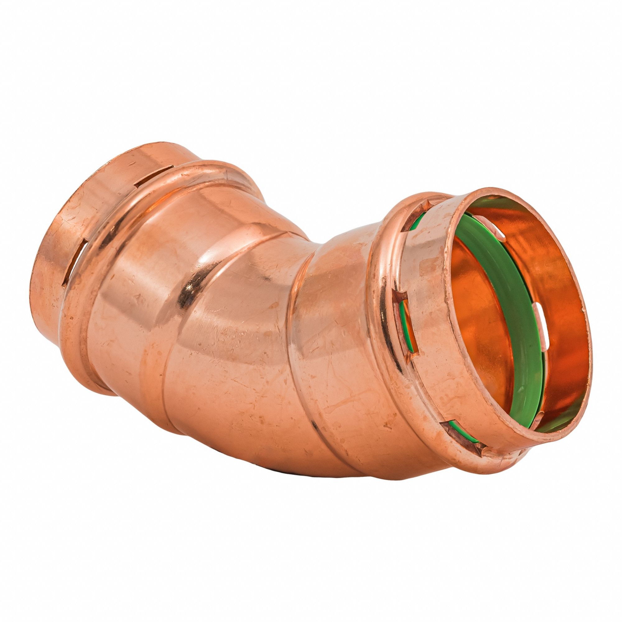 Press Copper 45-Degree Elbow: 2 in CTS x 2 in CTS size, Press-fit x Press-fit