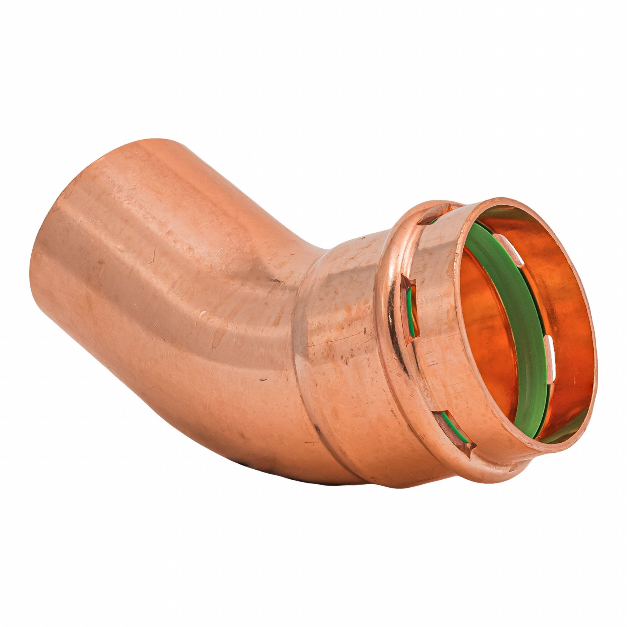Press Copper 45-Degree Elbow: 2 in CTS x 2 in CTS size, FTG x Press-fit