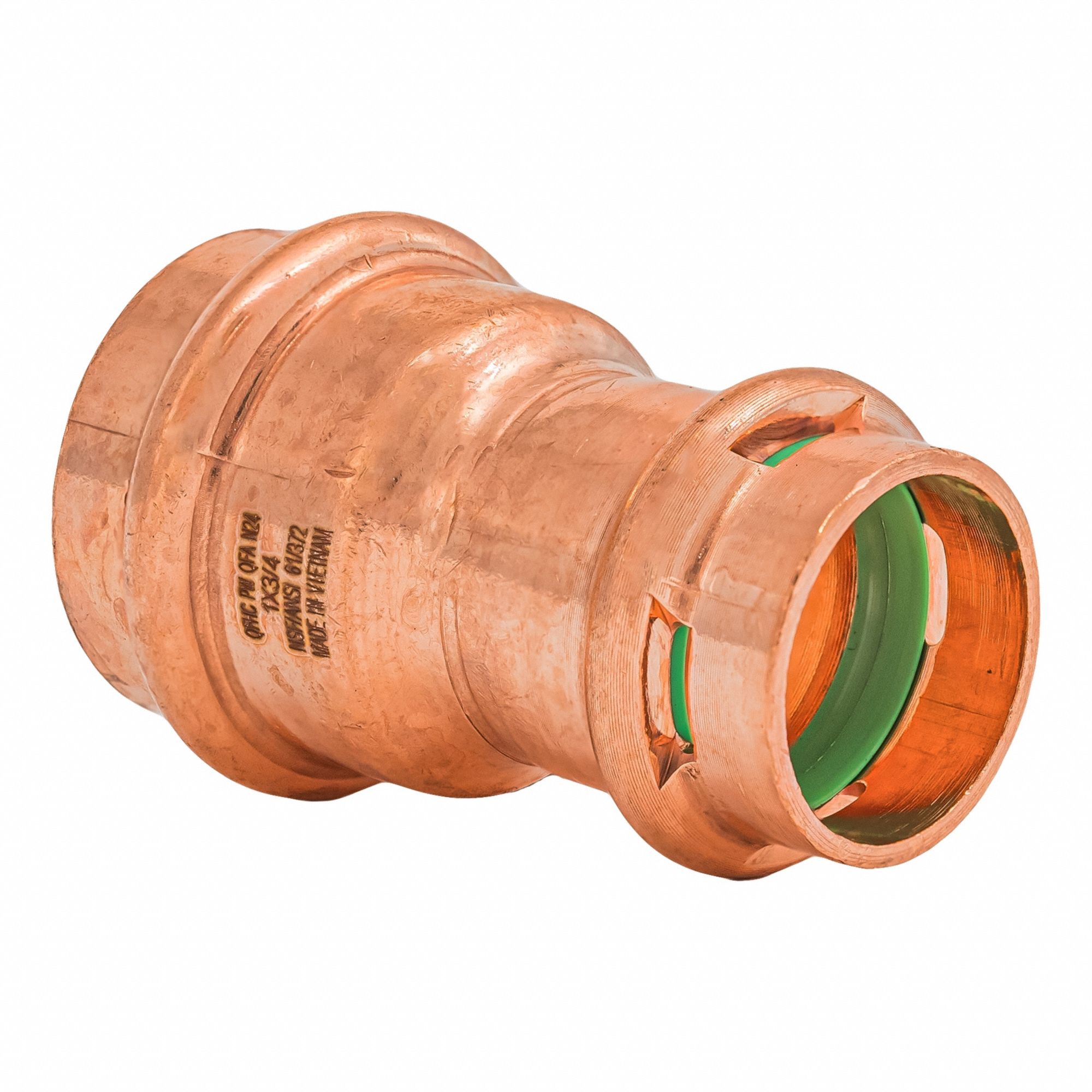 Press Copper Coupling: 1 in CTS x 3/4 in CTS size, Press-fit x Press-fit