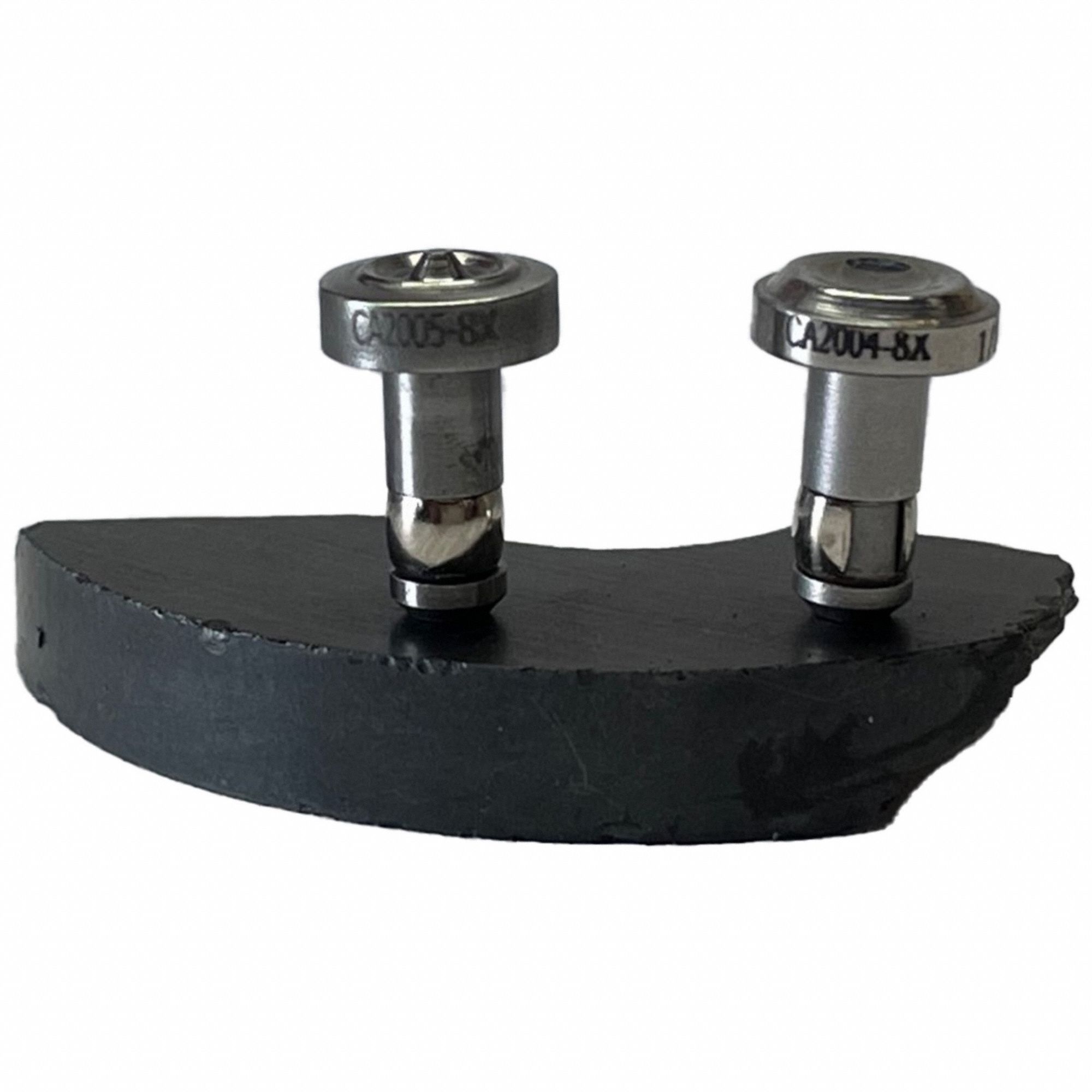 Squeezer Die: 1/8 in Head Lg, For 1/8 in Rivet Head Dia, Oval Head Die, Fits 1/8 in Rivet Dia, Steel