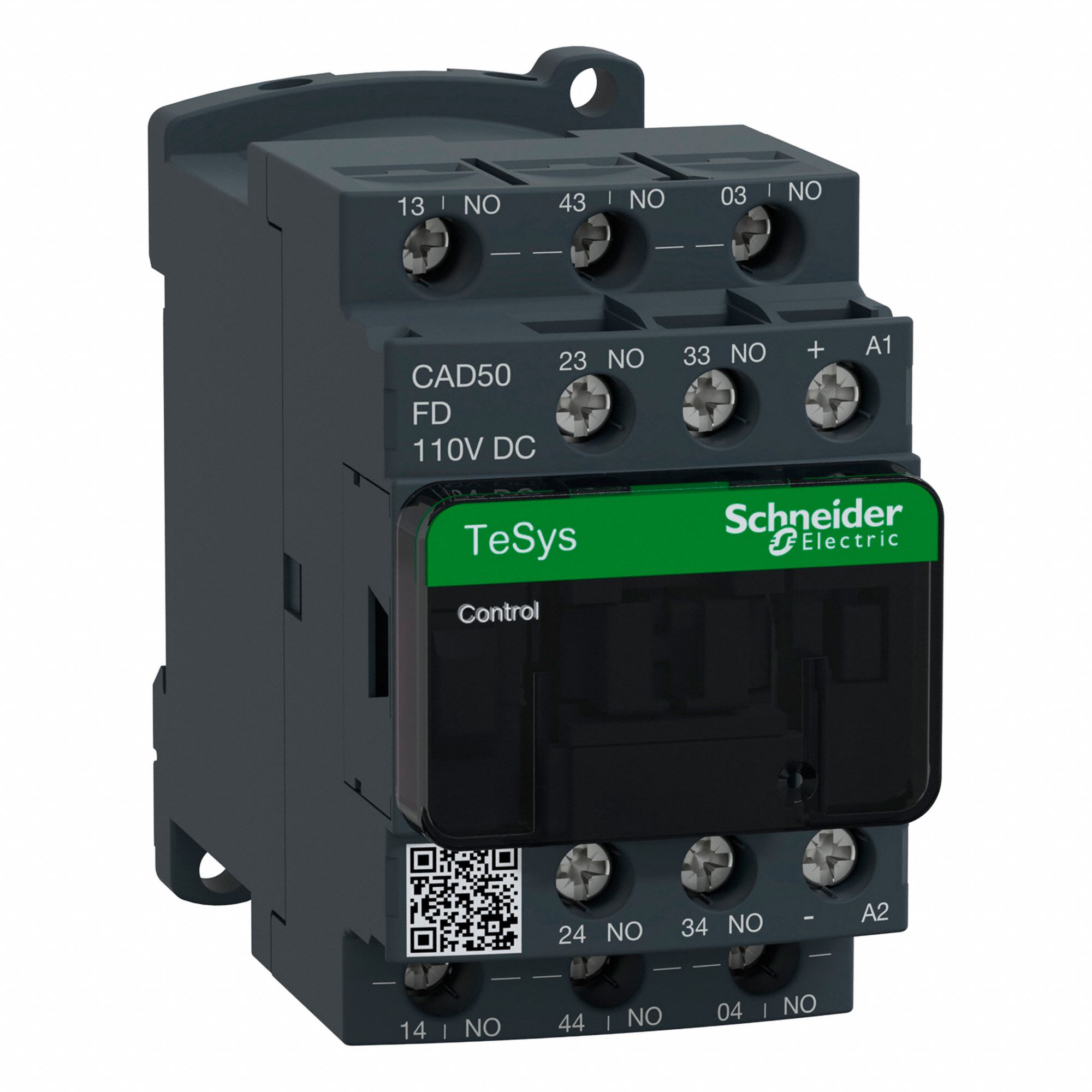 SCHNEIDER ELECTRIC CONTROL RELAY,5NO,IP2X - 28375 - SQDCAD50FD ...