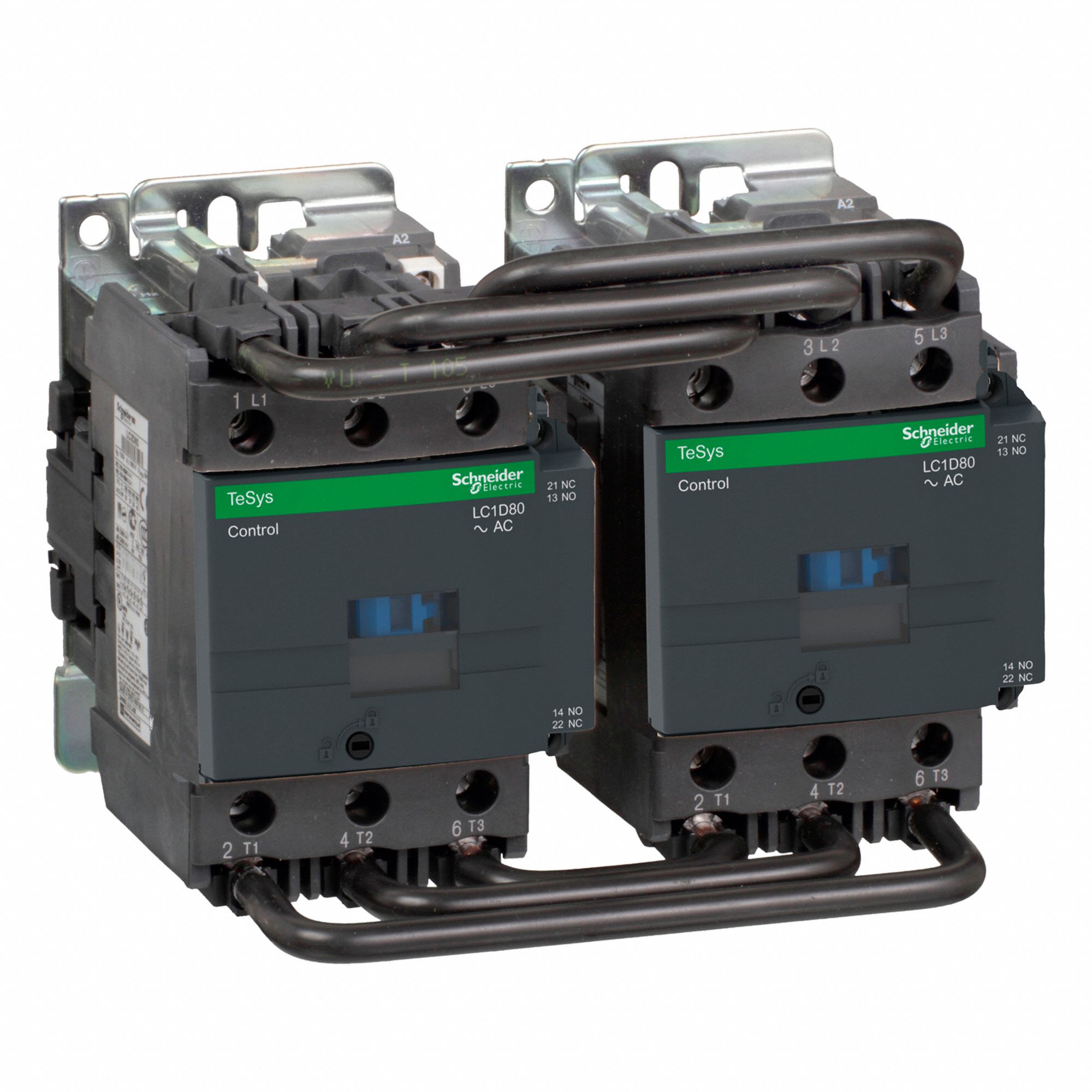 SCHNEIDER ELECTRIC REVERSING CONTACTOR,3 POLES,NC/NO - 8128 ...