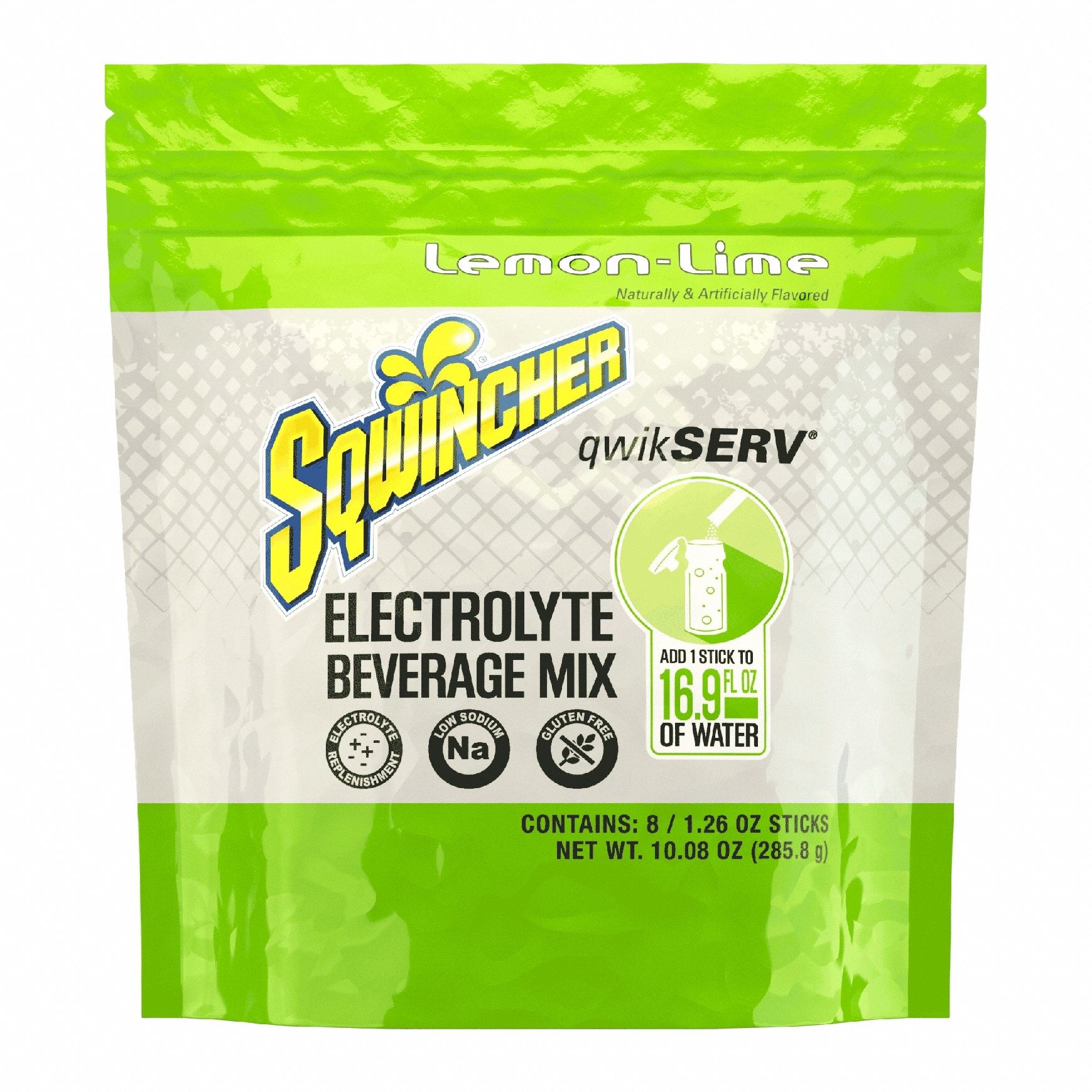 SQWINCHER, Lemon-Lime, Single-Serve, Sports Drink Mix - 12R143