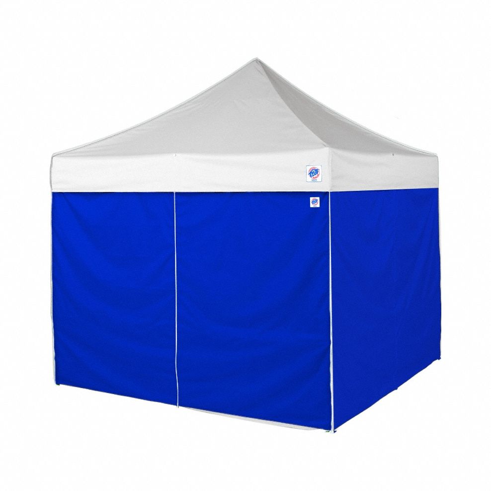 Sidewall: Blue, (3) Std Sidewalls/Mid-Zipper Sidewall, Duralon, 120 in Overall Wd