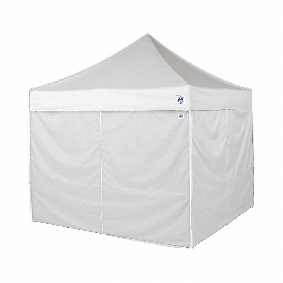 Sidewall: White, (3) Std Sidewalls/Mid-Zipper Sidewall, Duralon, 120 in Overall Wd