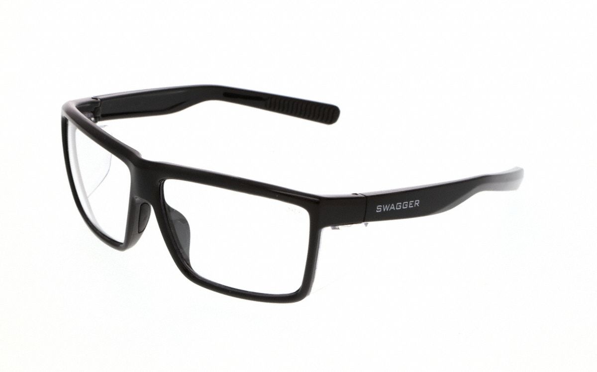 Safety Glasses: Clear Lens, Full-Frame, Anti-Fog, Black Frame, Swagger(R) SR2 Series