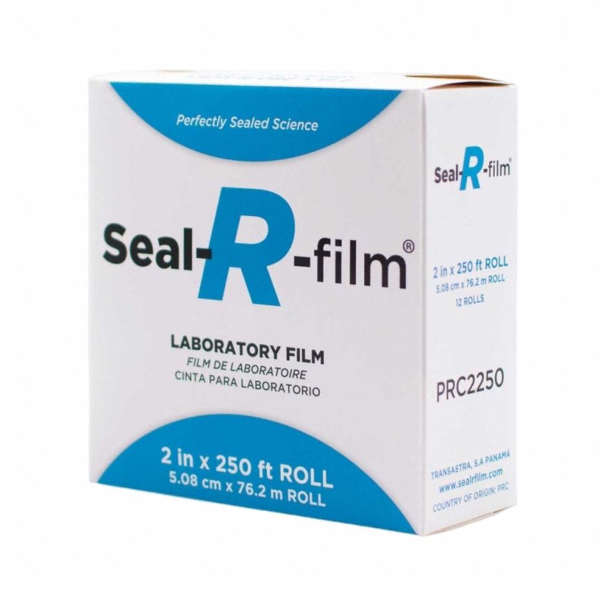 Sealing Film: Paraffin, 250 ft Overall Lg, 0.14 mm Overall Thick, 2 in Overall Wd, Non-Sterile