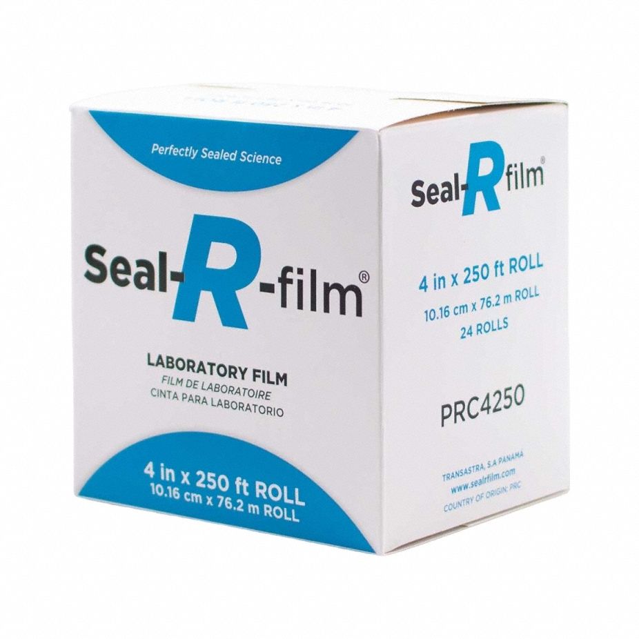 Sealing Film: Paraffin, 250 ft Overall Lg, 0.14 mm Overall Thick, 4 in Overall Wd, Non-Sterile