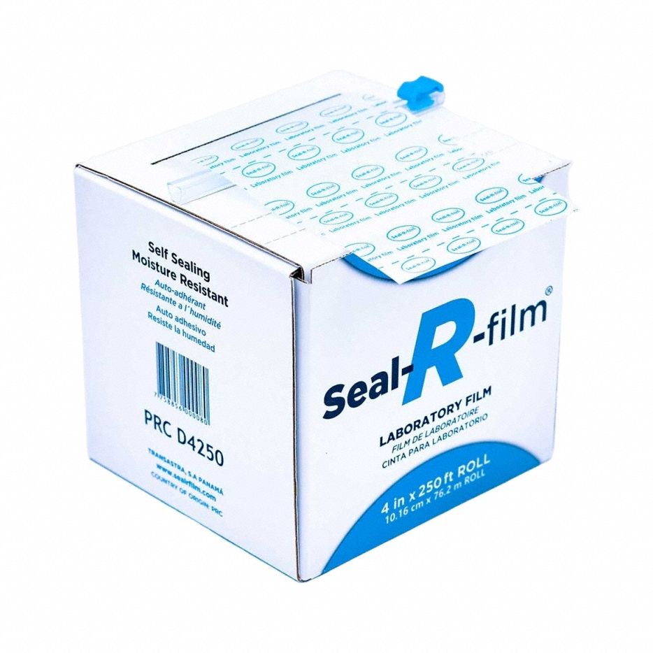 Sealing Film: Paraffin, 250 ft Overall Lg, 0.14 mm Overall Thick, 4 in Overall Wd, Non-Sterile