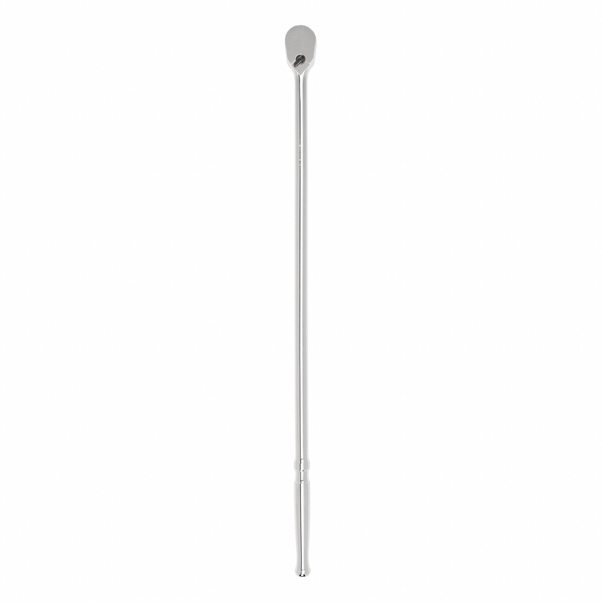 Hand Ratchet: Pear, Reversible, 24 in Overall Lg, Polished, 4° Min Arc Swing, Extra Long Lg