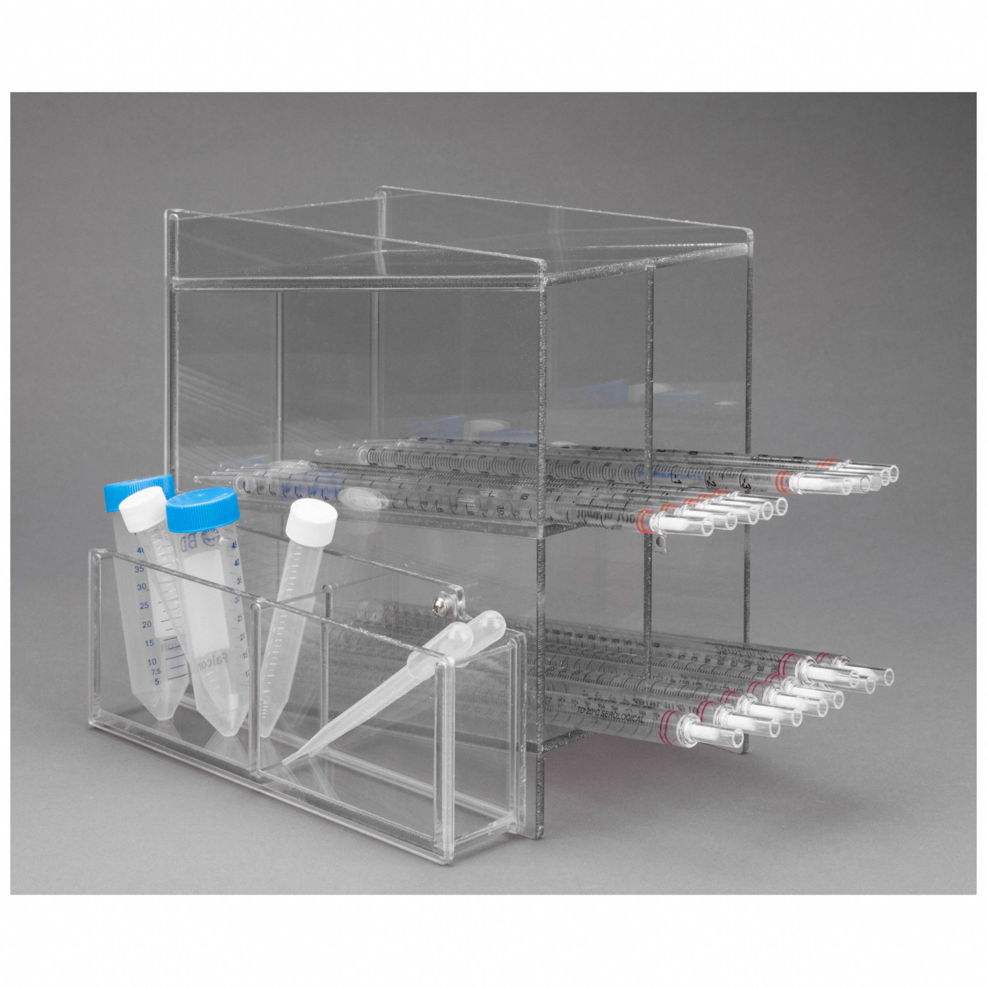POLTEX, Holds 4 Types of Serological Pipettes, 6 Compartments, Short