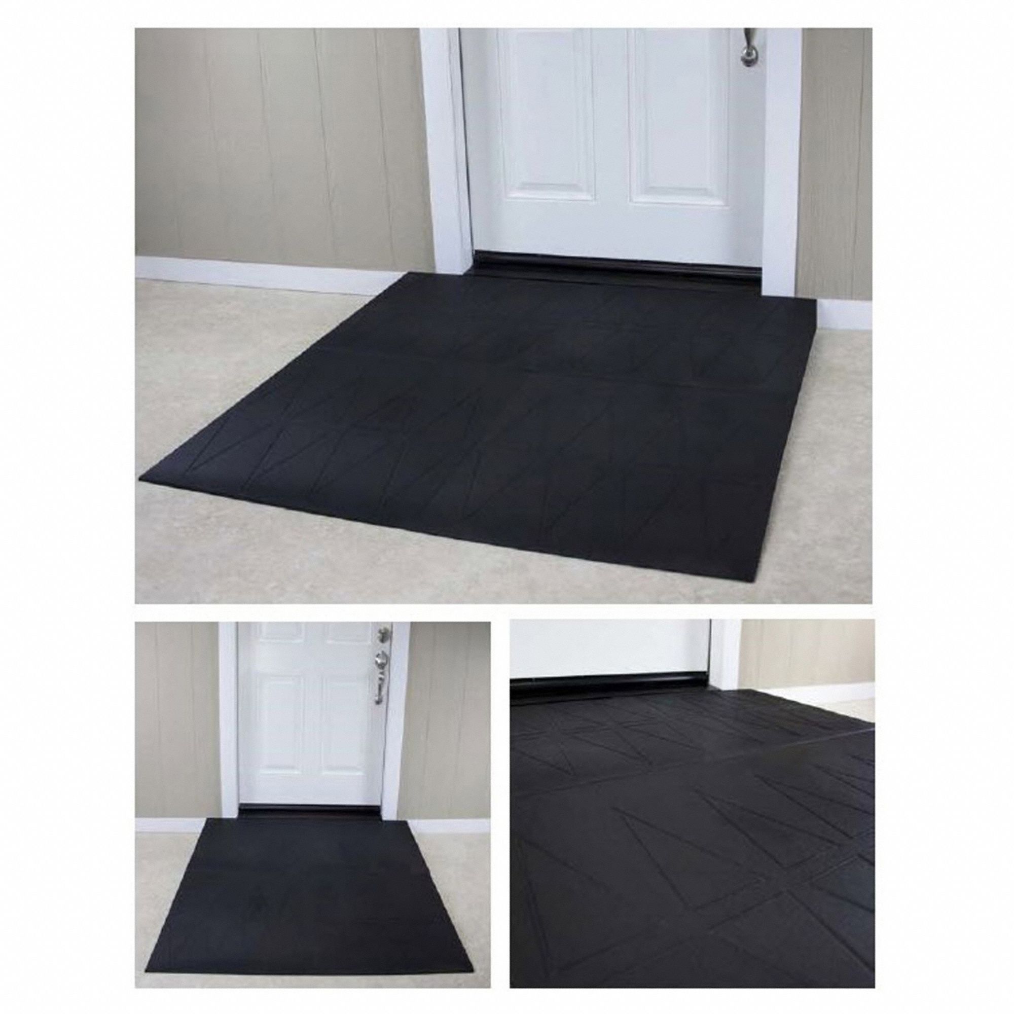 Door Ramp: 57 in Lg, ADA Compliant, Black