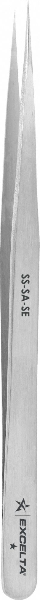 EXCELTA Tweezers: Point, Straight Tip (MPN SS-SA-SE). Key specifications — attr1002345: EXCELTA; attr1002348: Stainless Steel; attr1002361: 1-SA.