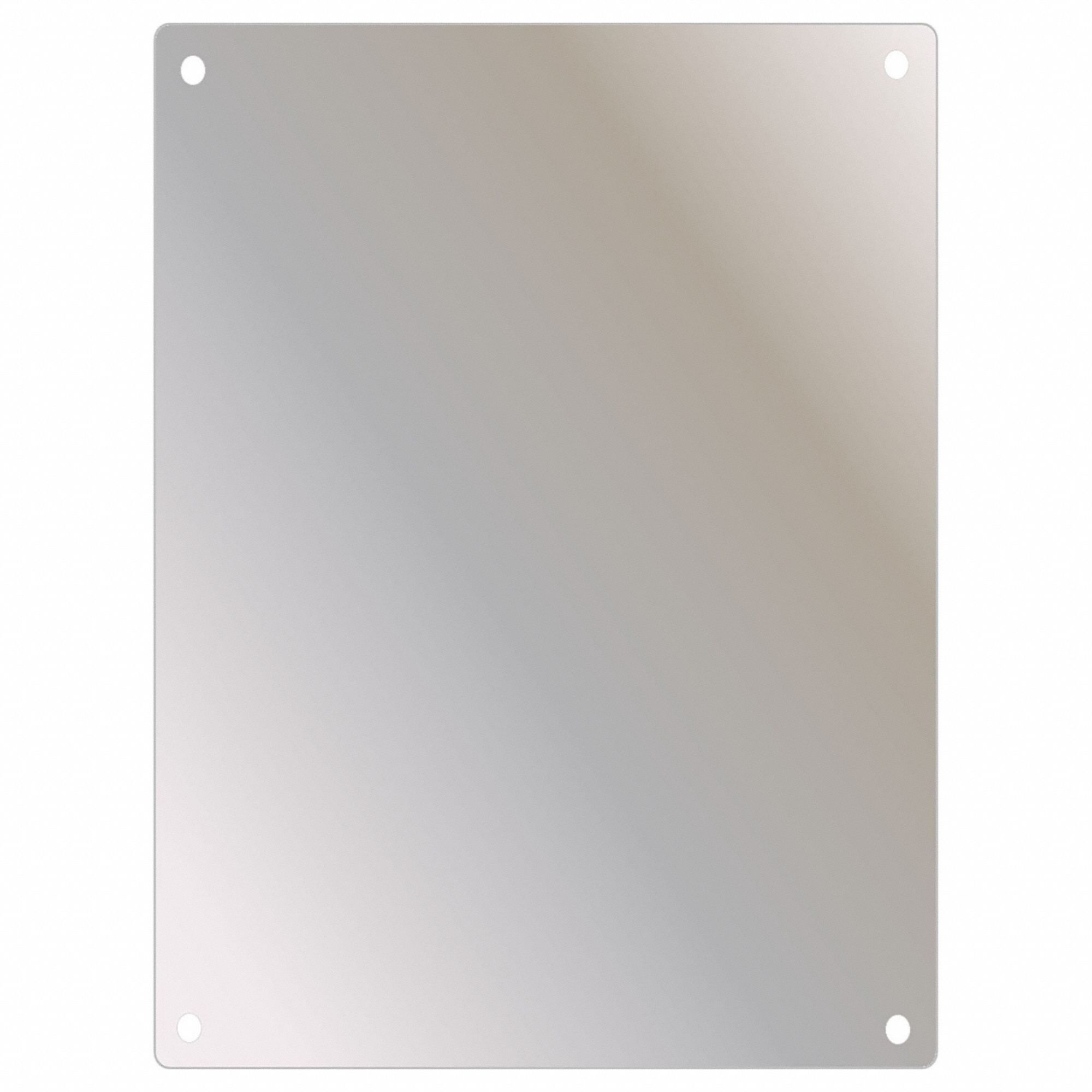 Bathroom Mirror: Rectangular, Stainless Steel, 24 in Overall Ht, 18 in Overall Wd, Wall
