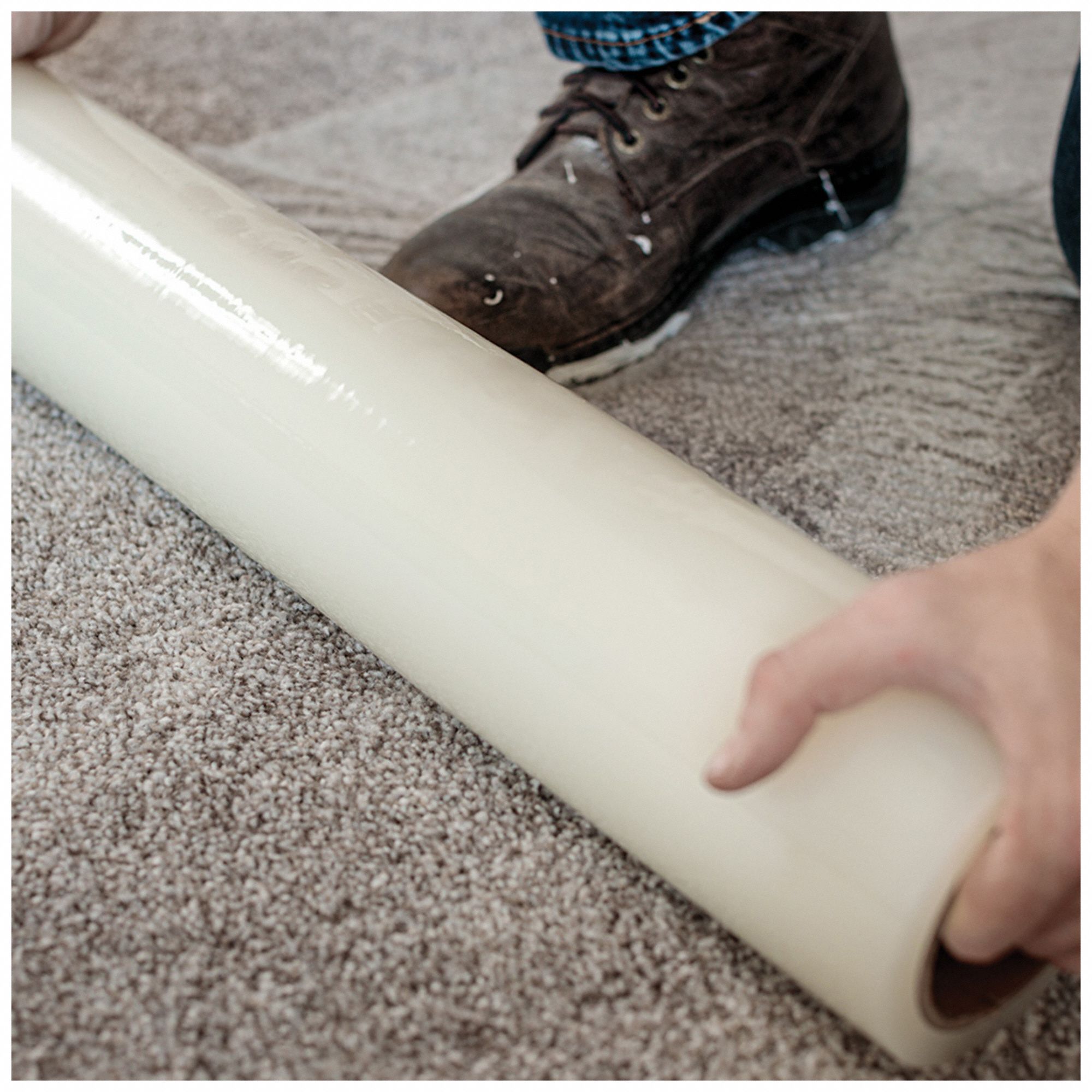 SURFACE SHIELDS Carpet Protection 2.5 mil Thick, 24 in Wd, 500 ft Lg