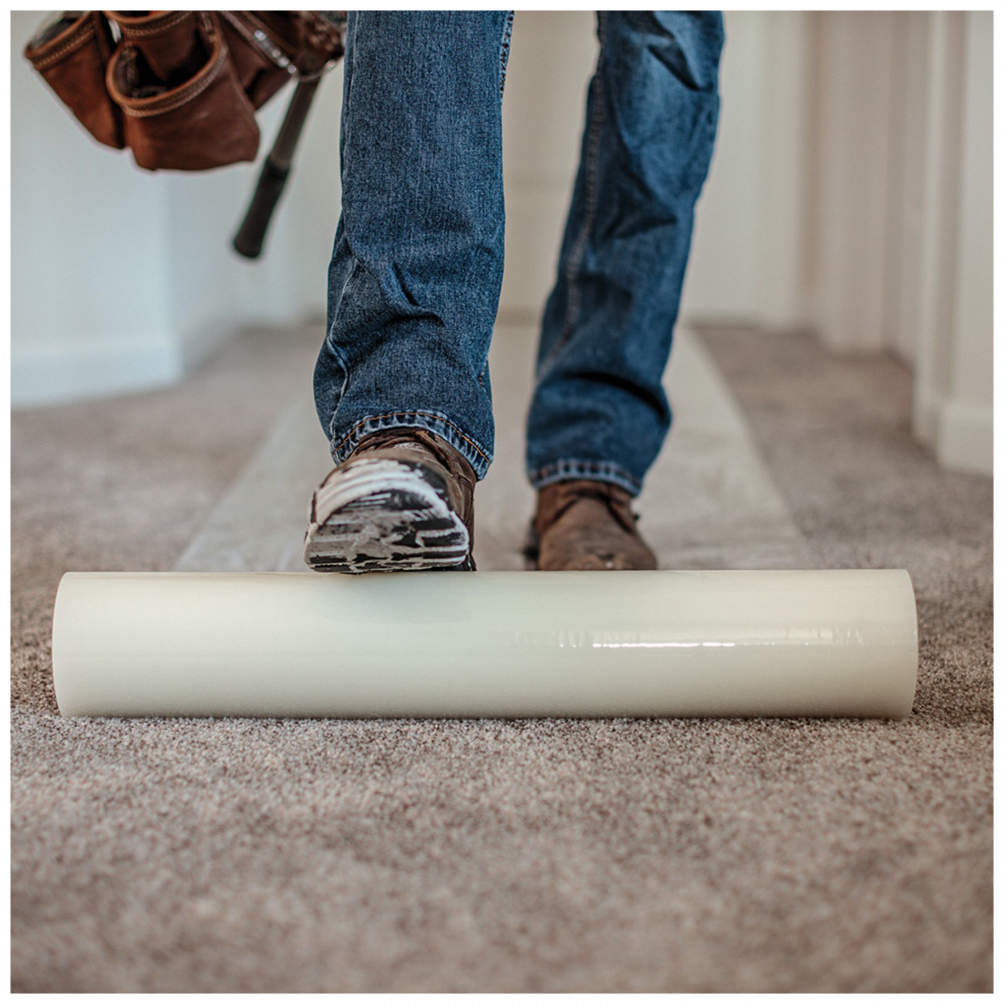 SURFACE SHIELDS Carpet Protection 2.5 mil Thick, 30 in Wd, 200 ft Lg