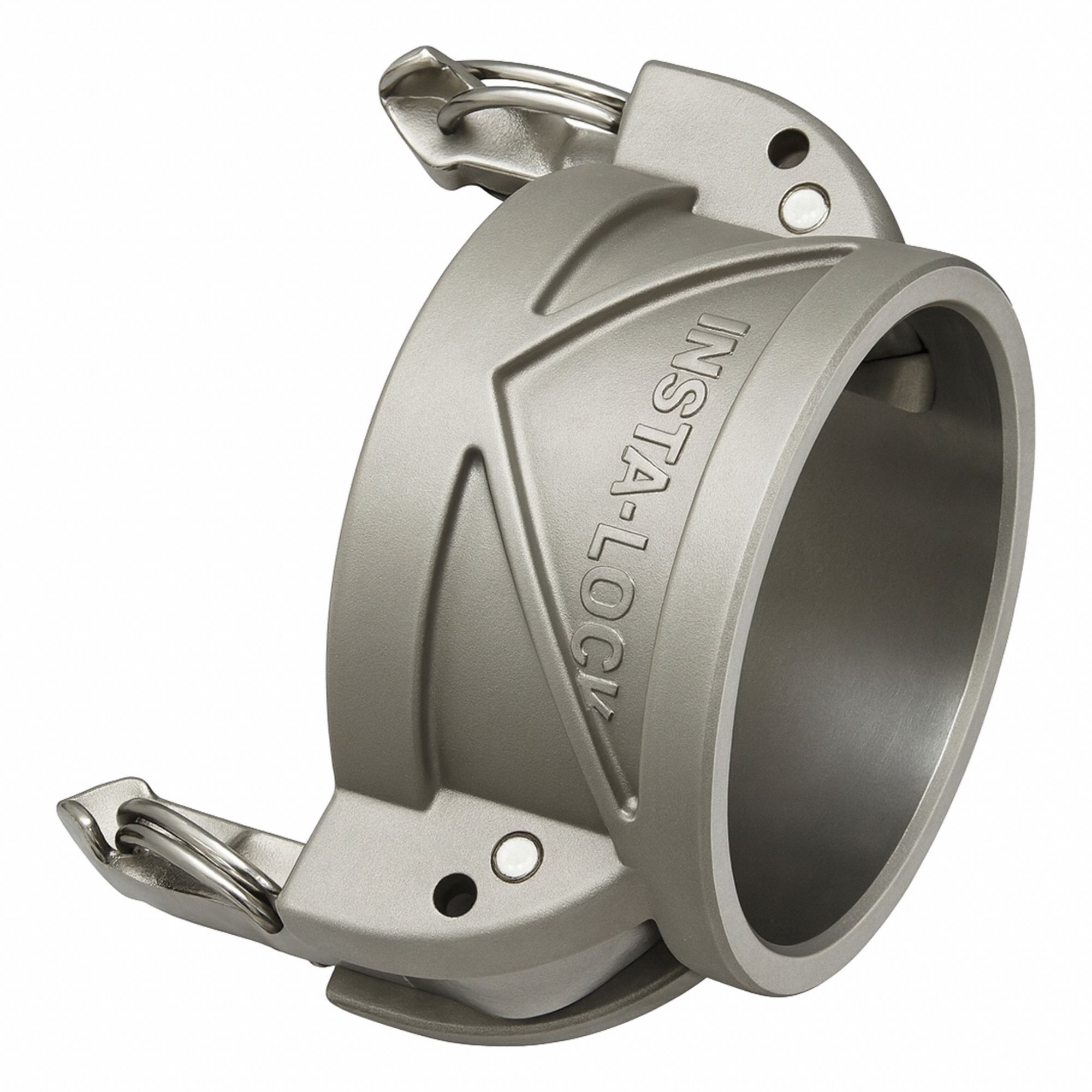 Cam and Groove Insta-Lock Coupling: 2 in Coupling Size, 250 psi Max. Working Pressure @ 70 F (MPN QCG-DC200-SS). Key specifications — Gasket Material: Nitrile; Includes Locking Arm: Yes; Body Material: Stainless Steel; Brand: CAMPBELL FITTINGS.