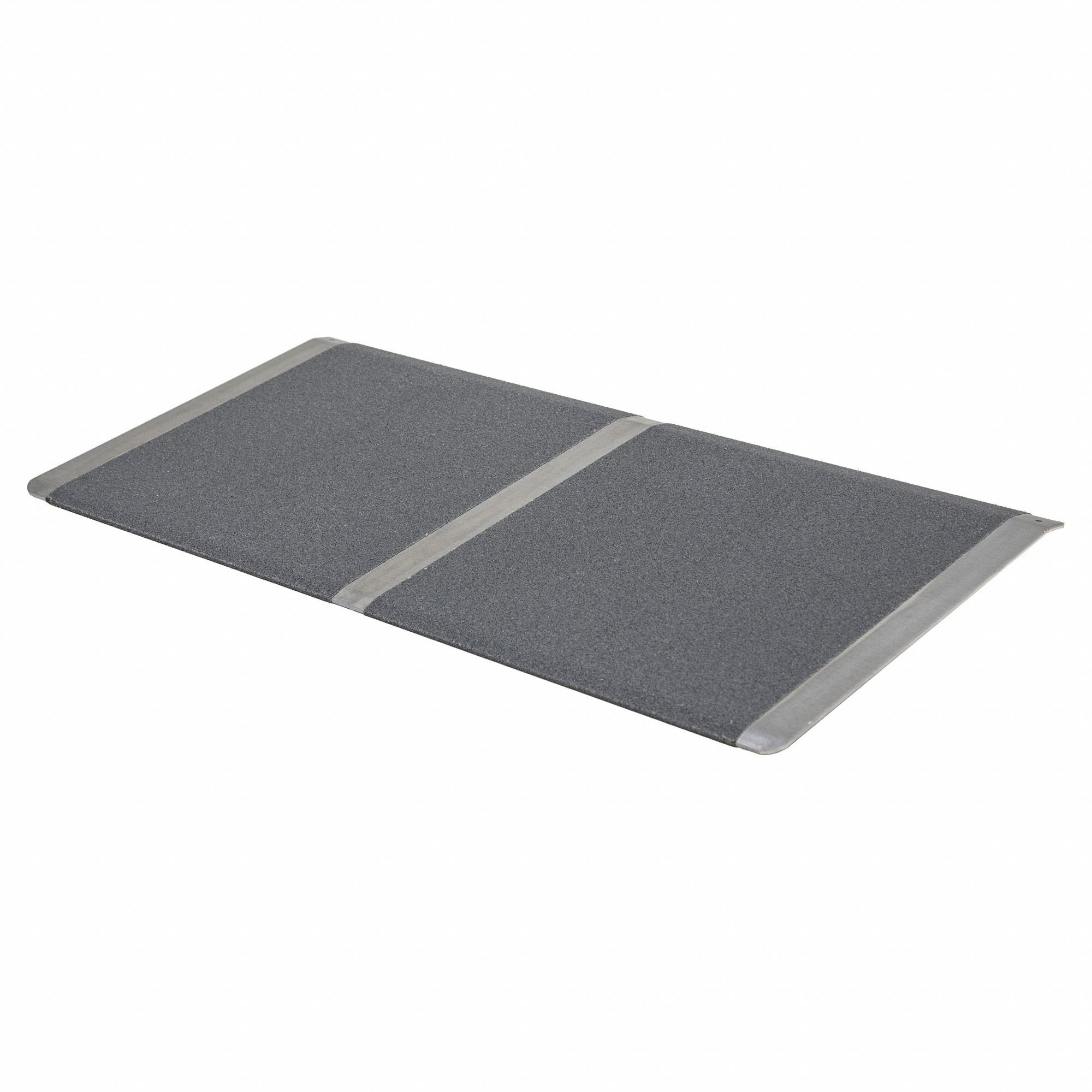 Threshold Ramp: 32 in Usable Wd, Threshold Ramp, 600 lb Max Load Capacity, Aluminum, Black/Silver