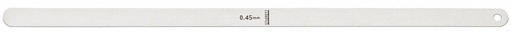 THICKNESS FEELER GAUGE STOCK .45 MM, 30 CM LEN