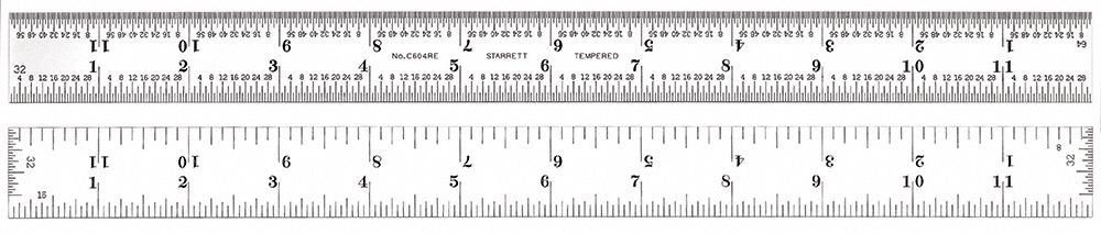 STARRETT RULE 12IN - Rules and Straight Edges - STAC604RE12 | C604RE12 ...