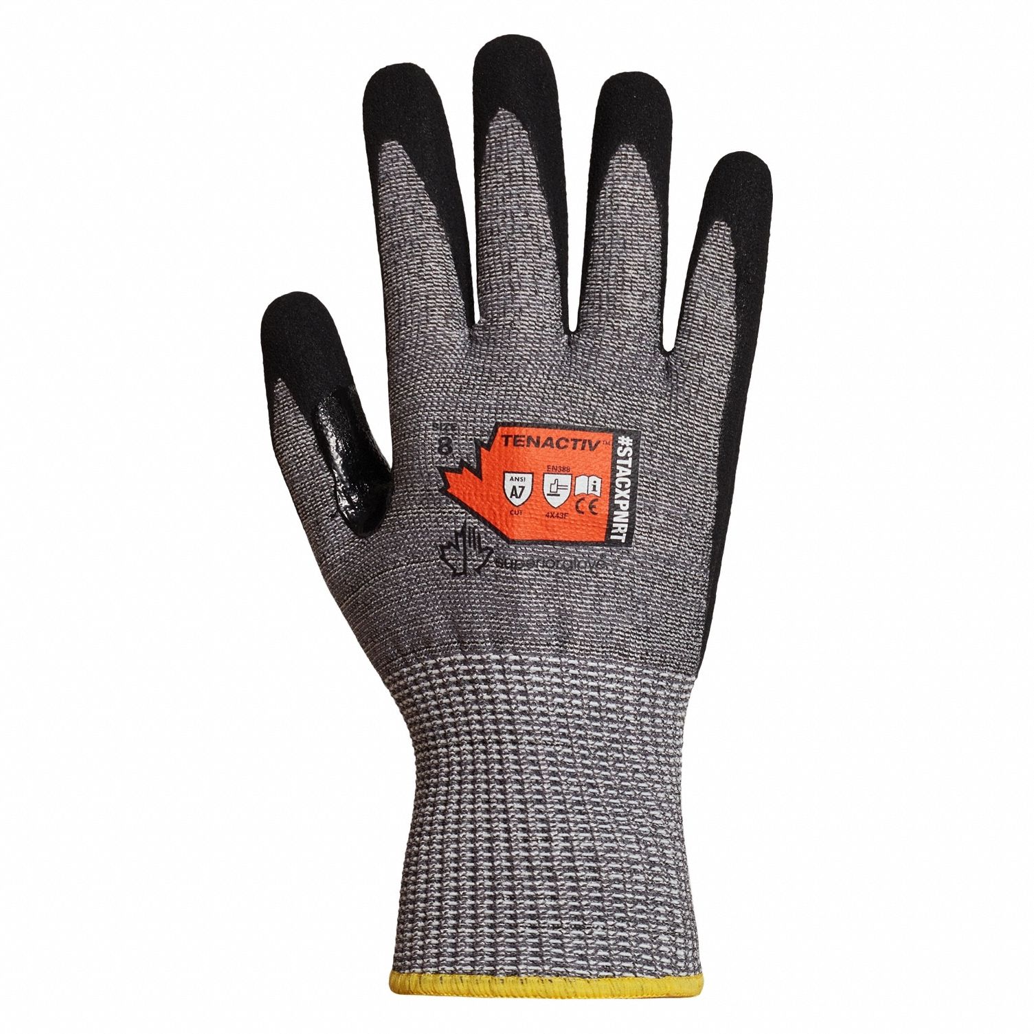 Nitrile Coated Dipped Safety Hand Gloves, Cut Resistant, Grey, Size: S - 2XL
