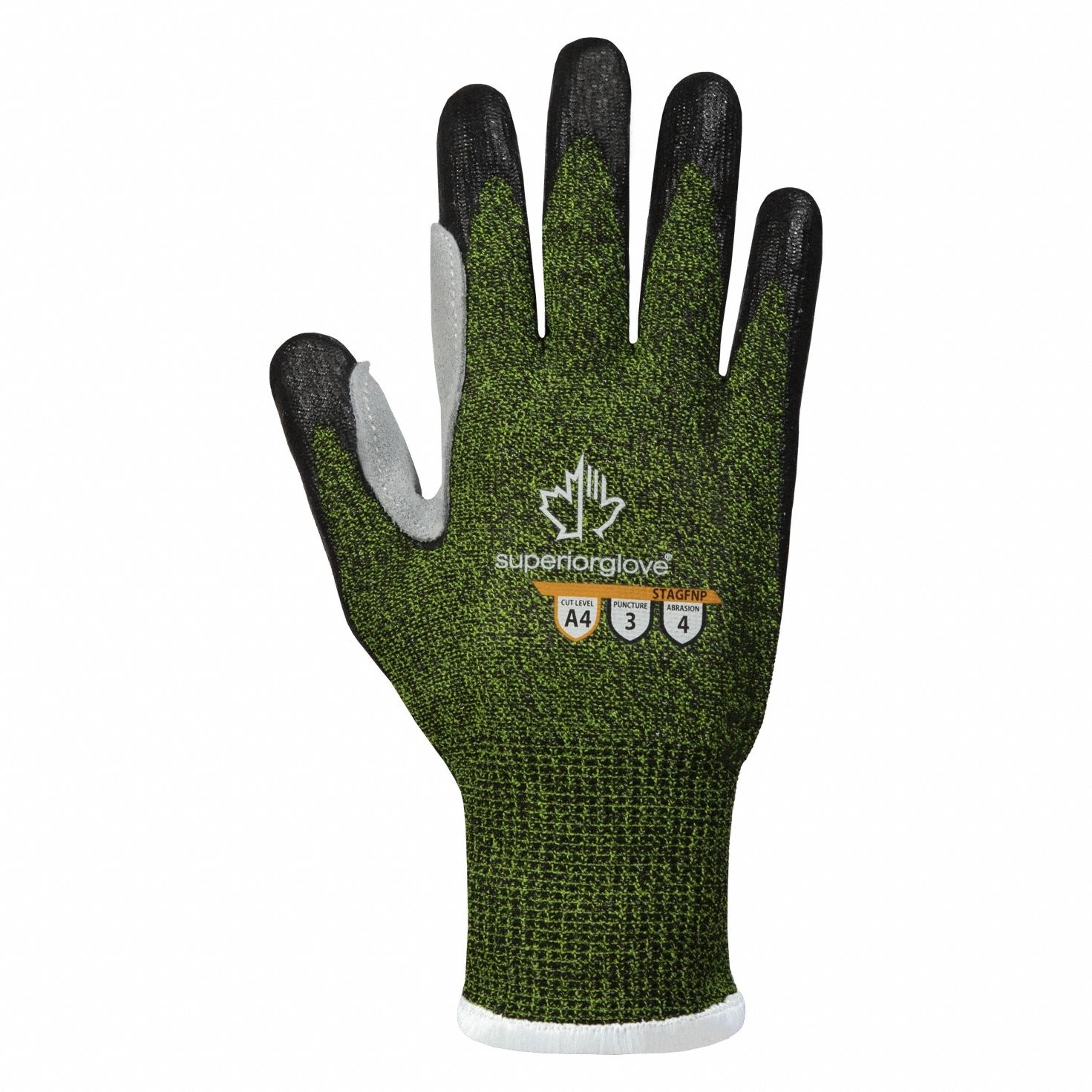 Knit Gloves: 2XL ( 11 ), ANSI Cut Level A4, Palm, Foam Nitrile, Yarn Blend ( 13 ga ), 1 PR
