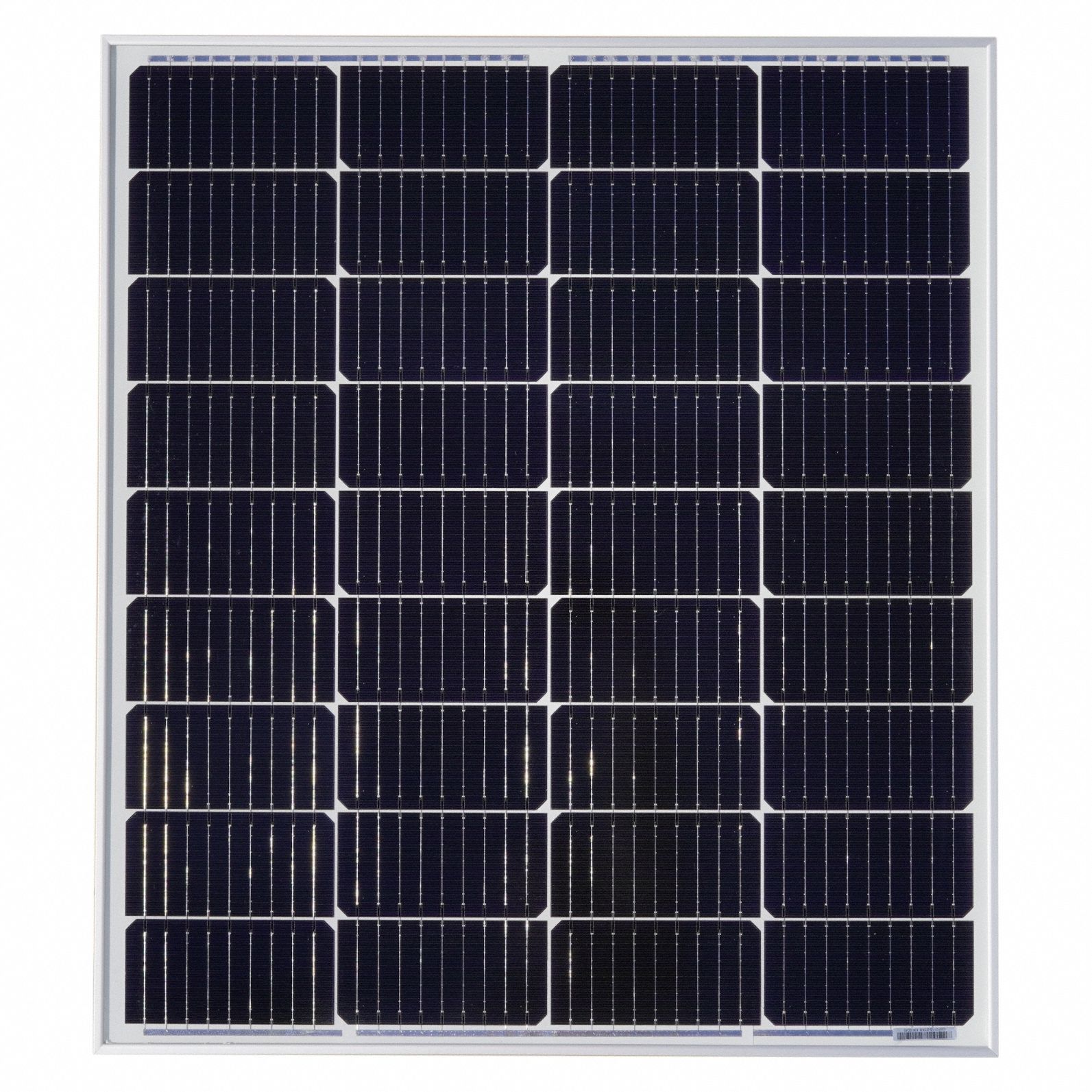 Solar Panel: Monocrystalline, 100 W Nominal Output Power, 36 Cells, 19.12V DC, 35 3/8 in Cable Lg
