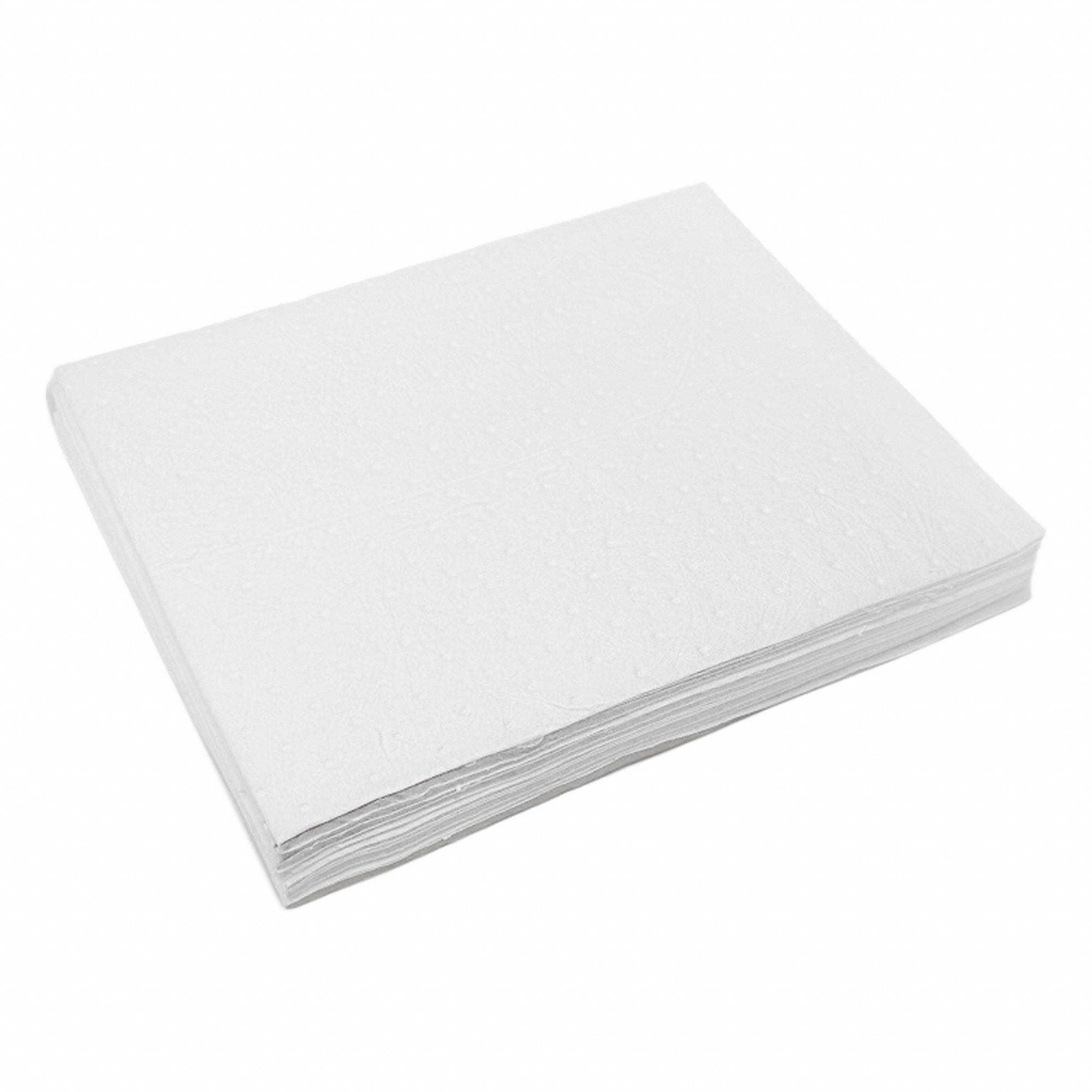 Absorb Pad, Oil-Based Liquids, White, PK100